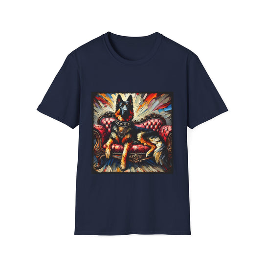 German Shepherd Hardcore Classic design dog lover unisex t-shirt in navy