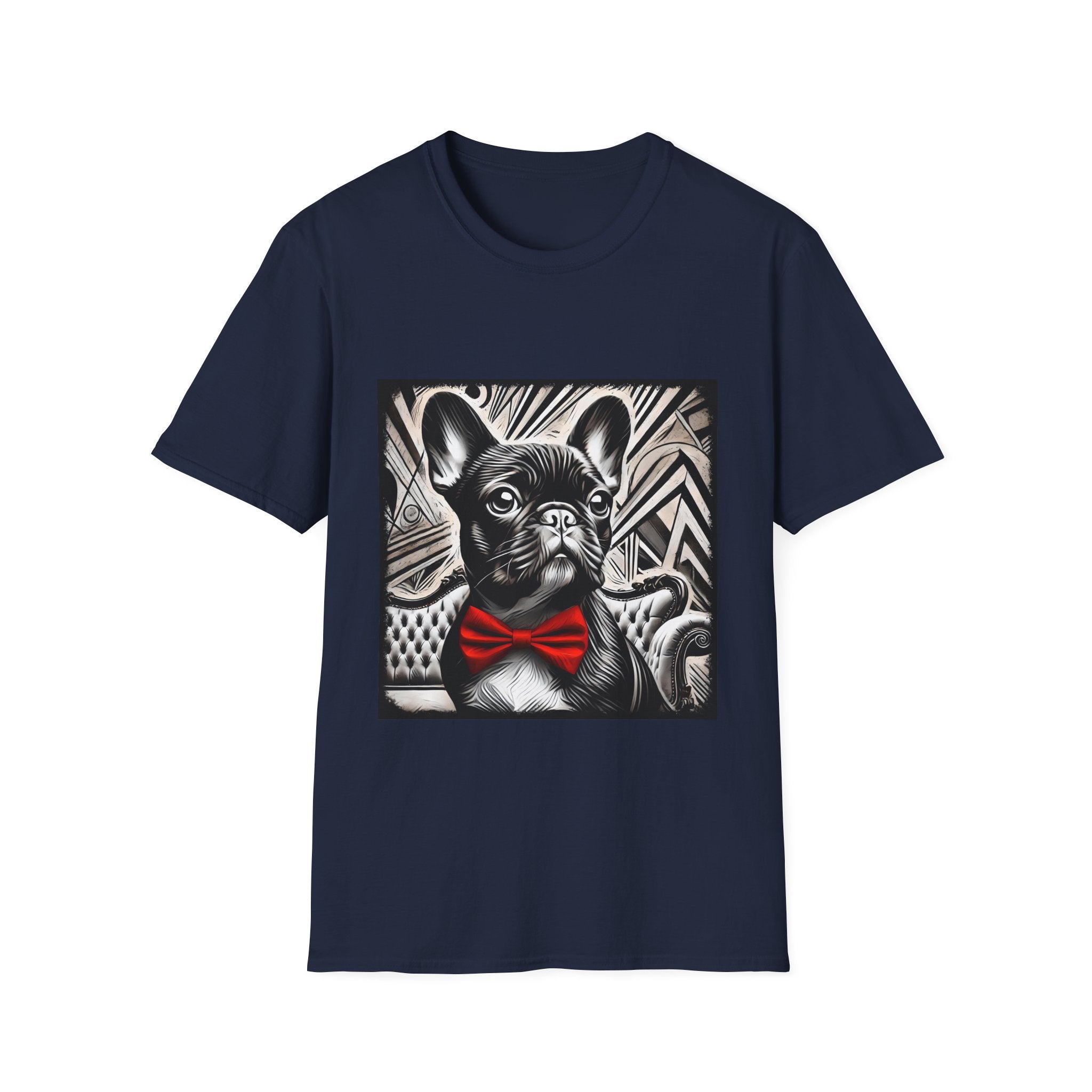 French Bulldog Shirt | B&W Red Bow Dog Lover Tee