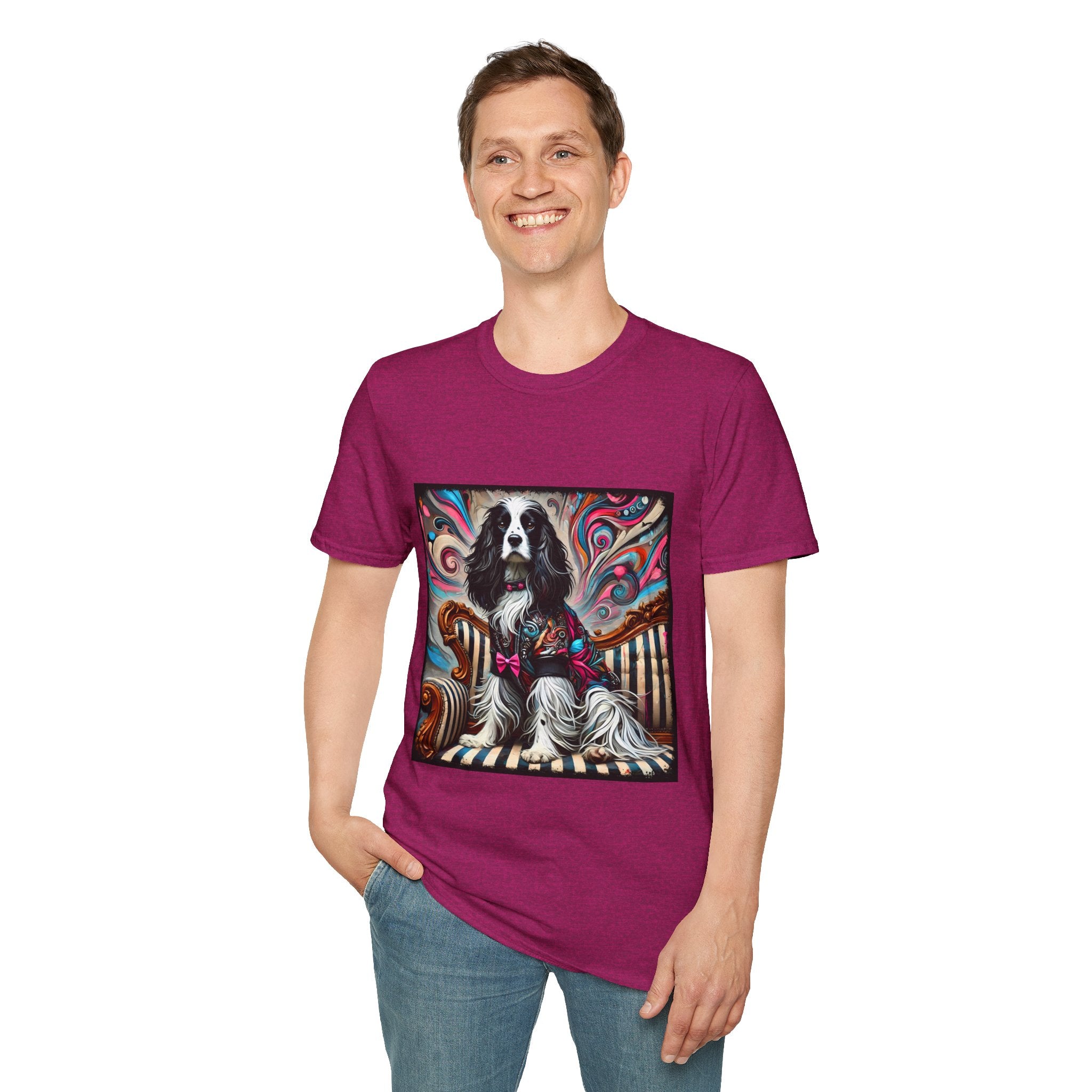 English Springer Spaniel Pink Rocker | Unisex Dog T-Shirt