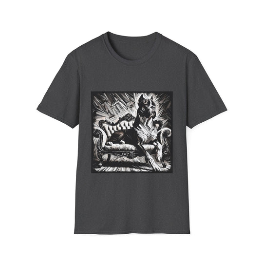 Cane Corso B&W Bold design dog lover unisex t-shirt in dark heather