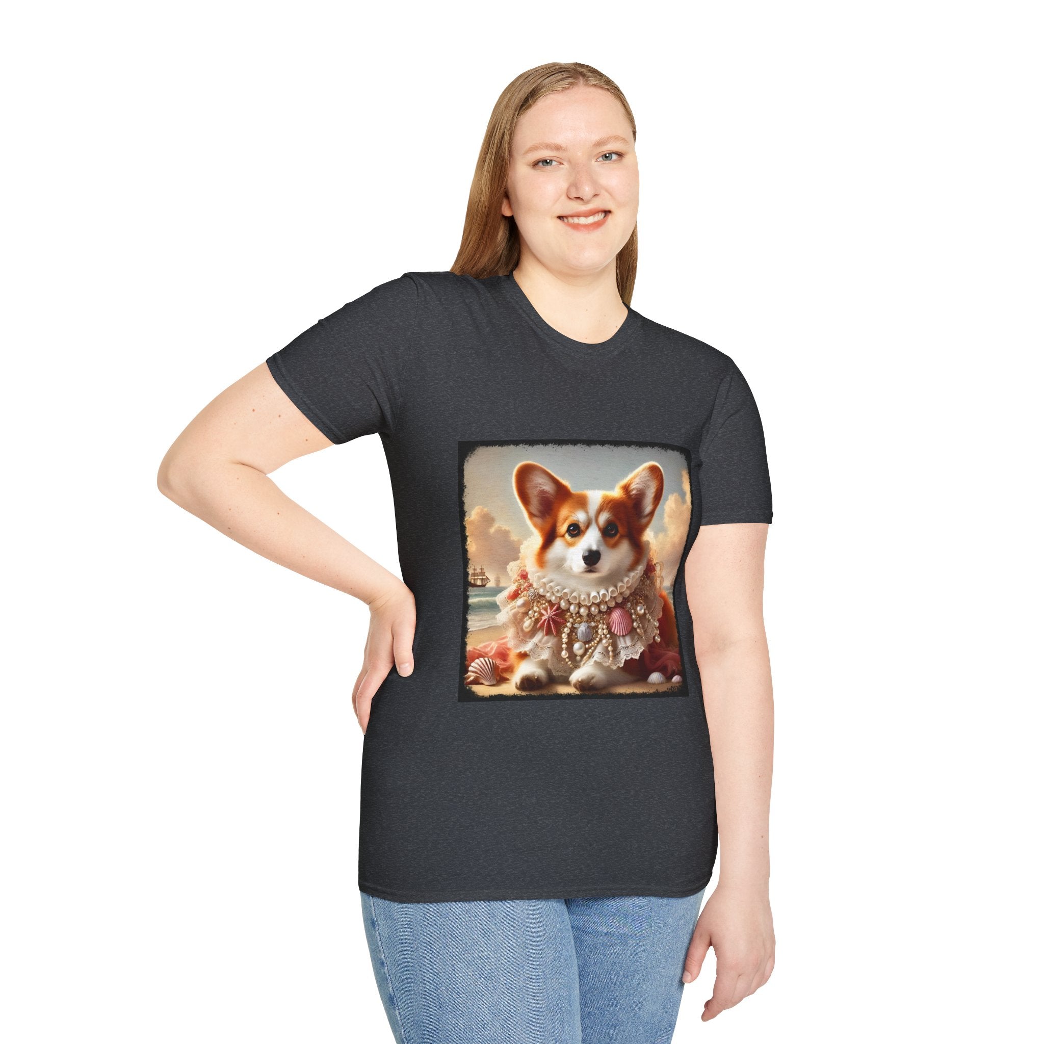 Pembroke Welsh Corgi Beach Muse | Unisex Dog T-Shirt