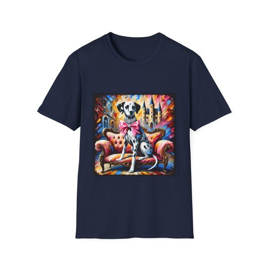 Dalmatian Bold Princess Classic design dog lover unisex t-shirt in navy