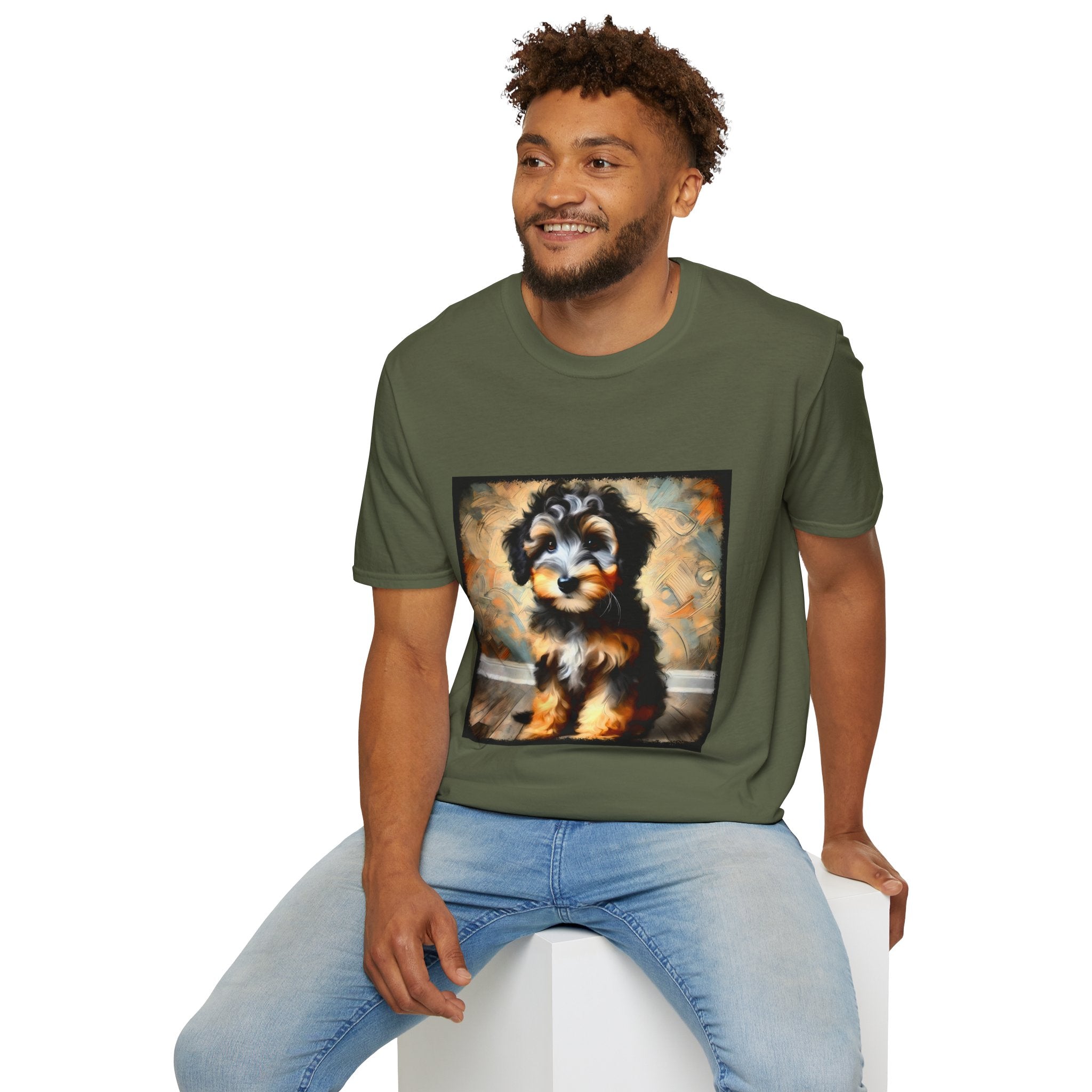 Aussiedoodle Portrait Classic | Unisex Dog T-Shirt