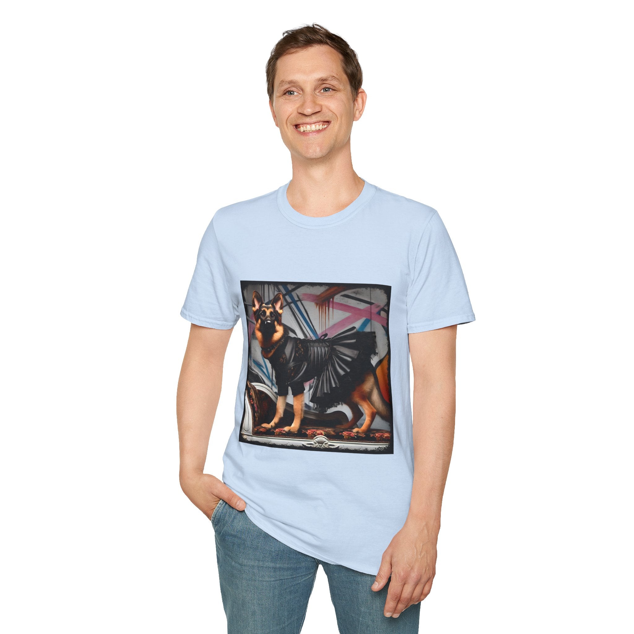German Shepherd Leather Rebel | Unisex Dog T-Shirt