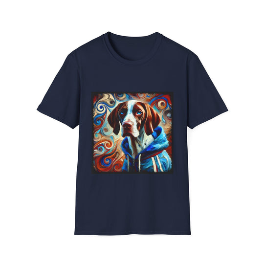 German Shorthaired Pointer Comfy Swirl design dog lover unisex t-shirt in navy