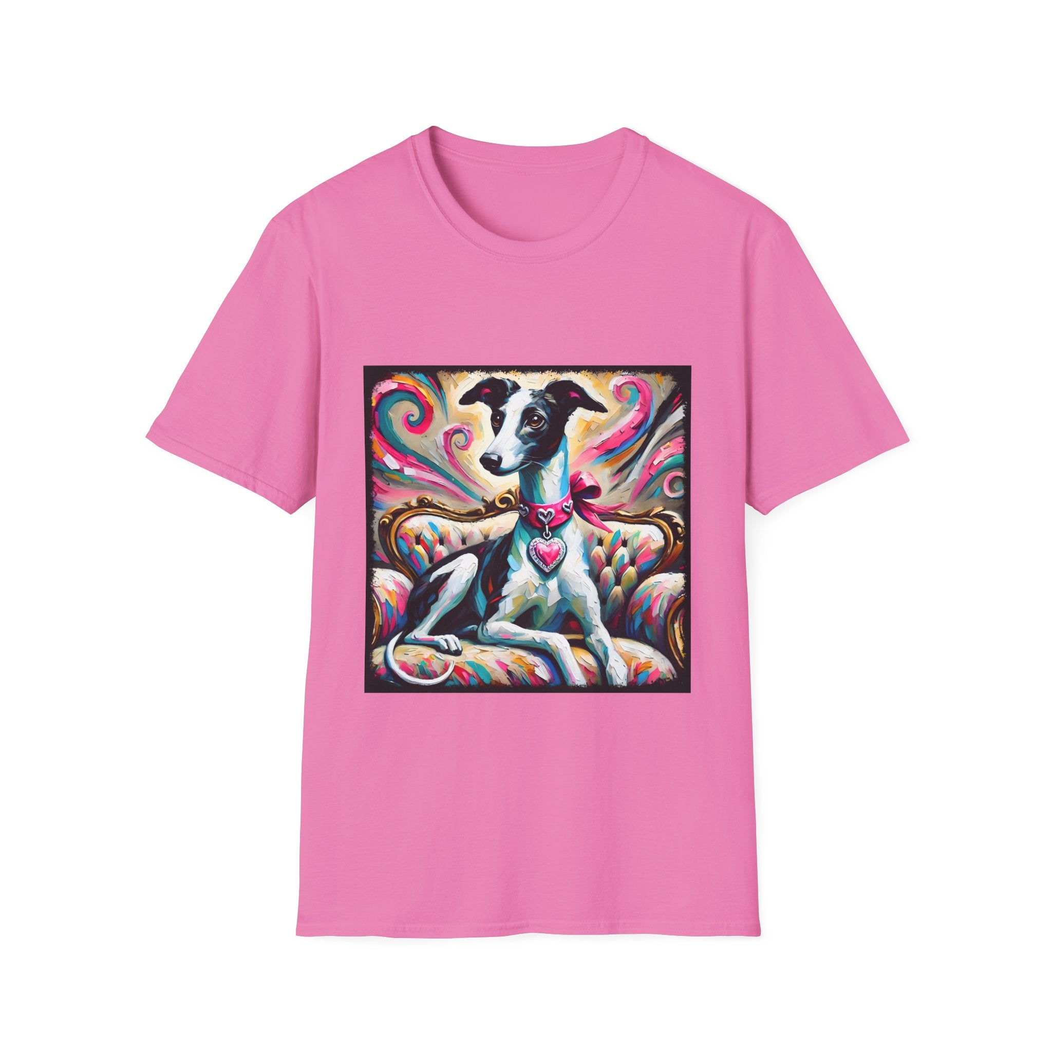 Greyhound Pink Heart Classic | Unisex Dog T-Shirt