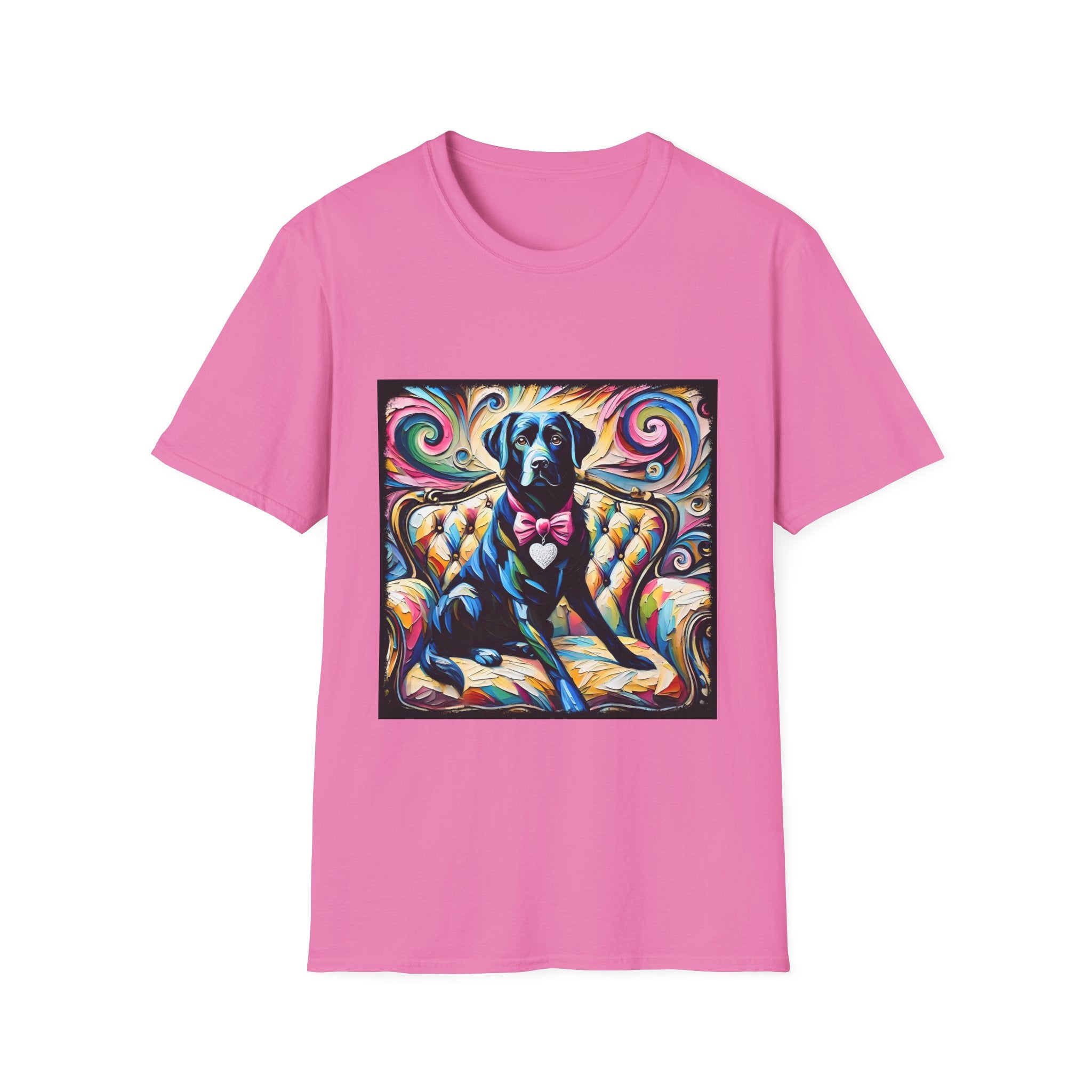 Labrador Retriever Pink Bow Swirl | Unisex Dog T-Shirt