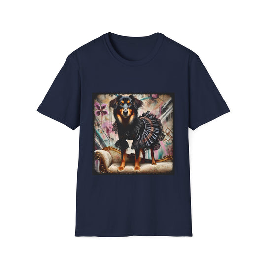 Australian Shepherd Grit & Glam design dog lover unisex t-shirt in navy