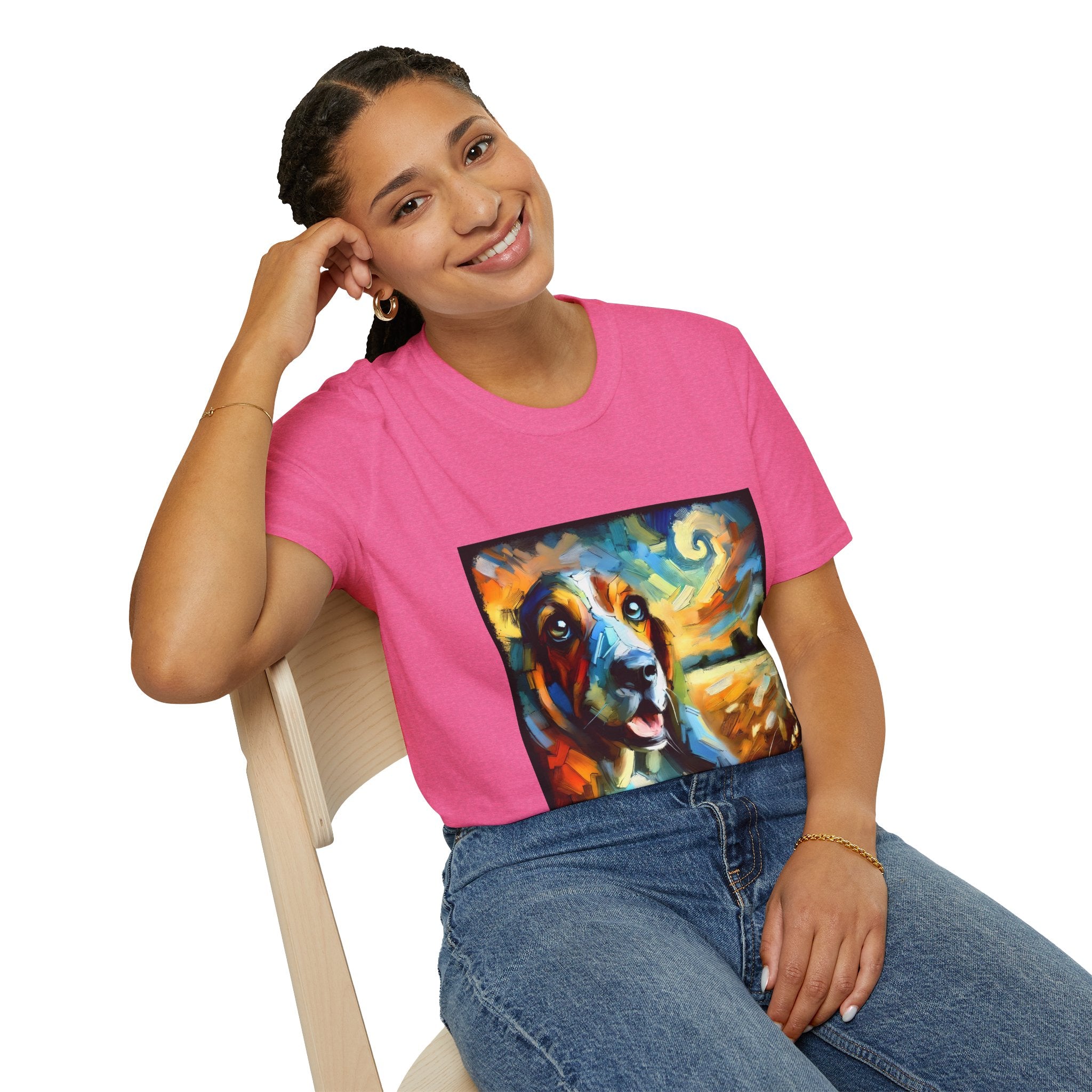 Basset Hound Sun Swirl | Unisex Dog T-Shirt