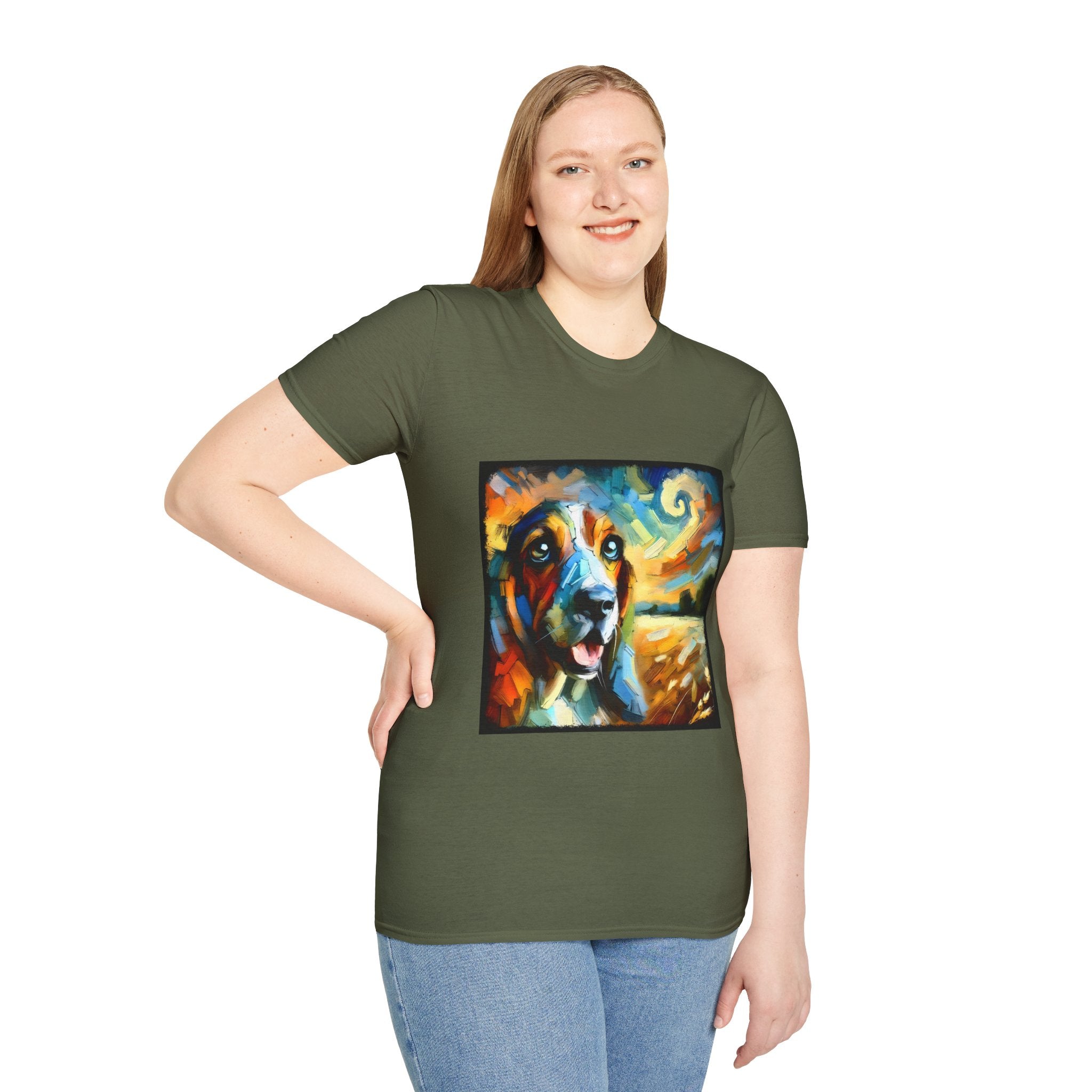Basset Hound Sun Swirl | Unisex Dog T-Shirt