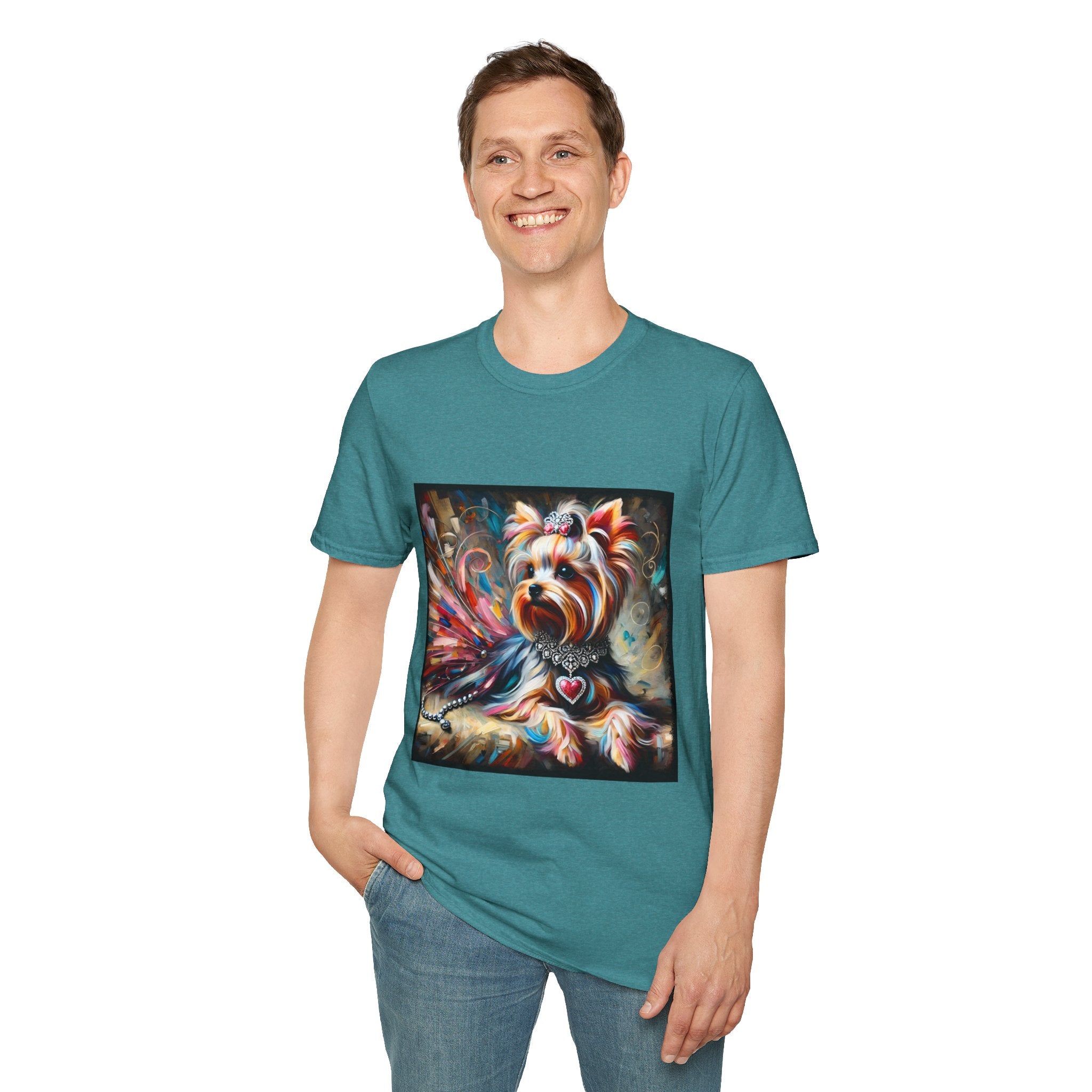 Yorkshire Terrier Diamond Heart Classic | Unisex Dog T-Shirt