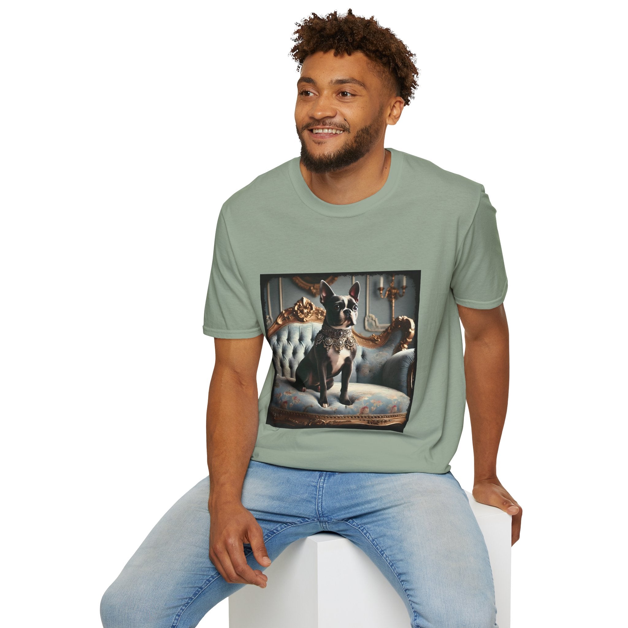 Boston Terrier Blue Royalty | Unisex Dog T-Shirt