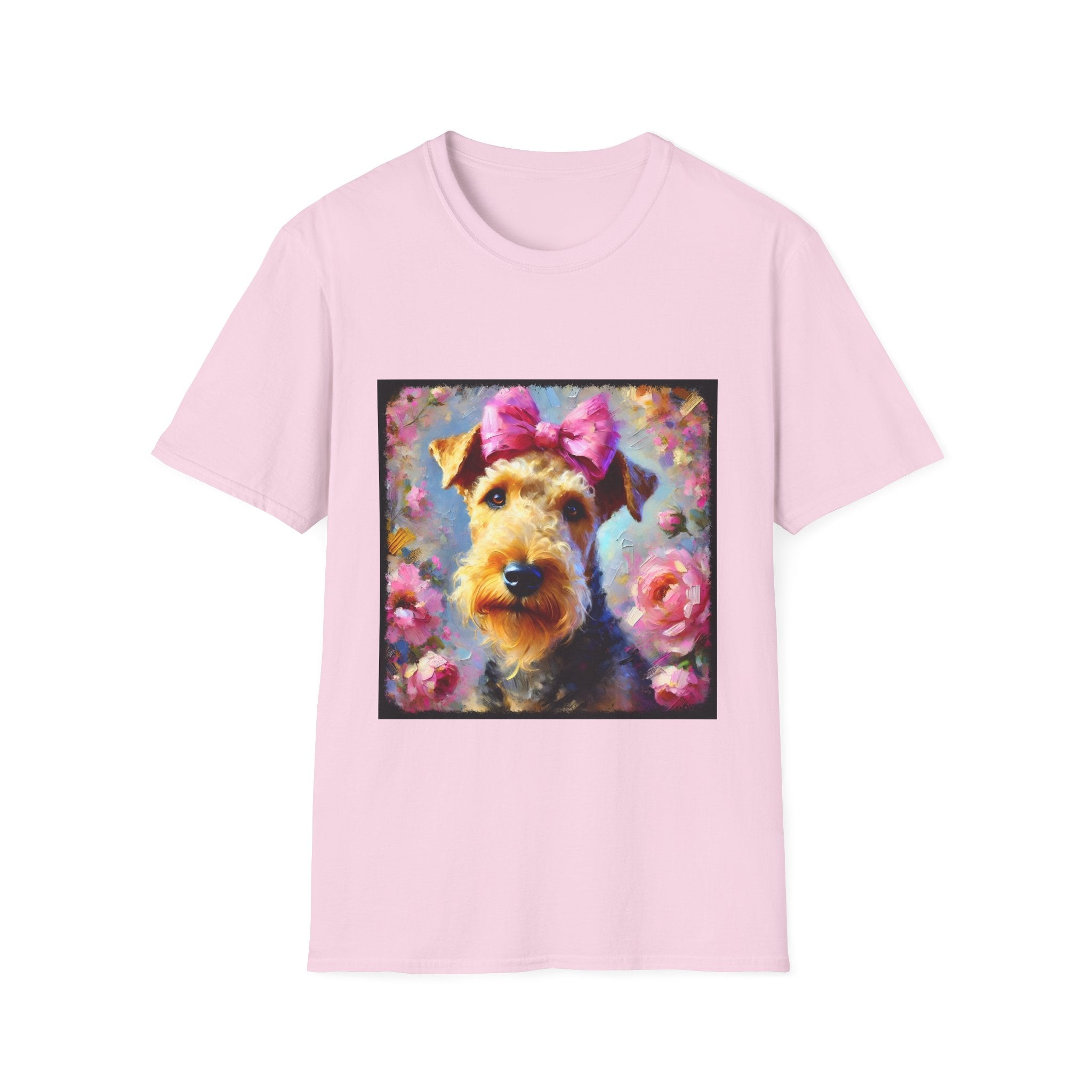 Airedale Terrier Shirt | Pastel Rose Classic Dog Lover Tee