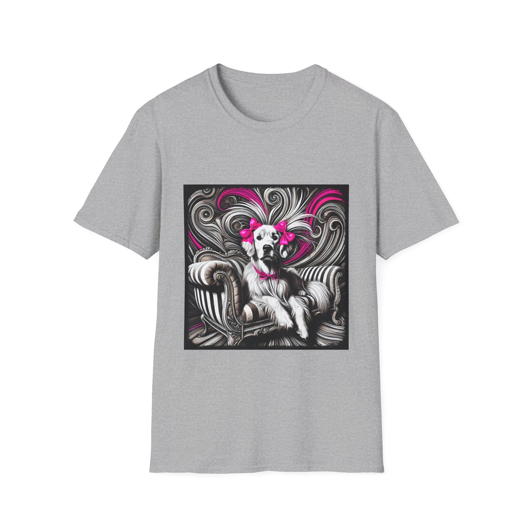 Golden Retriever Shirt | B&W Pink Bow Bold Dog Lover Tee