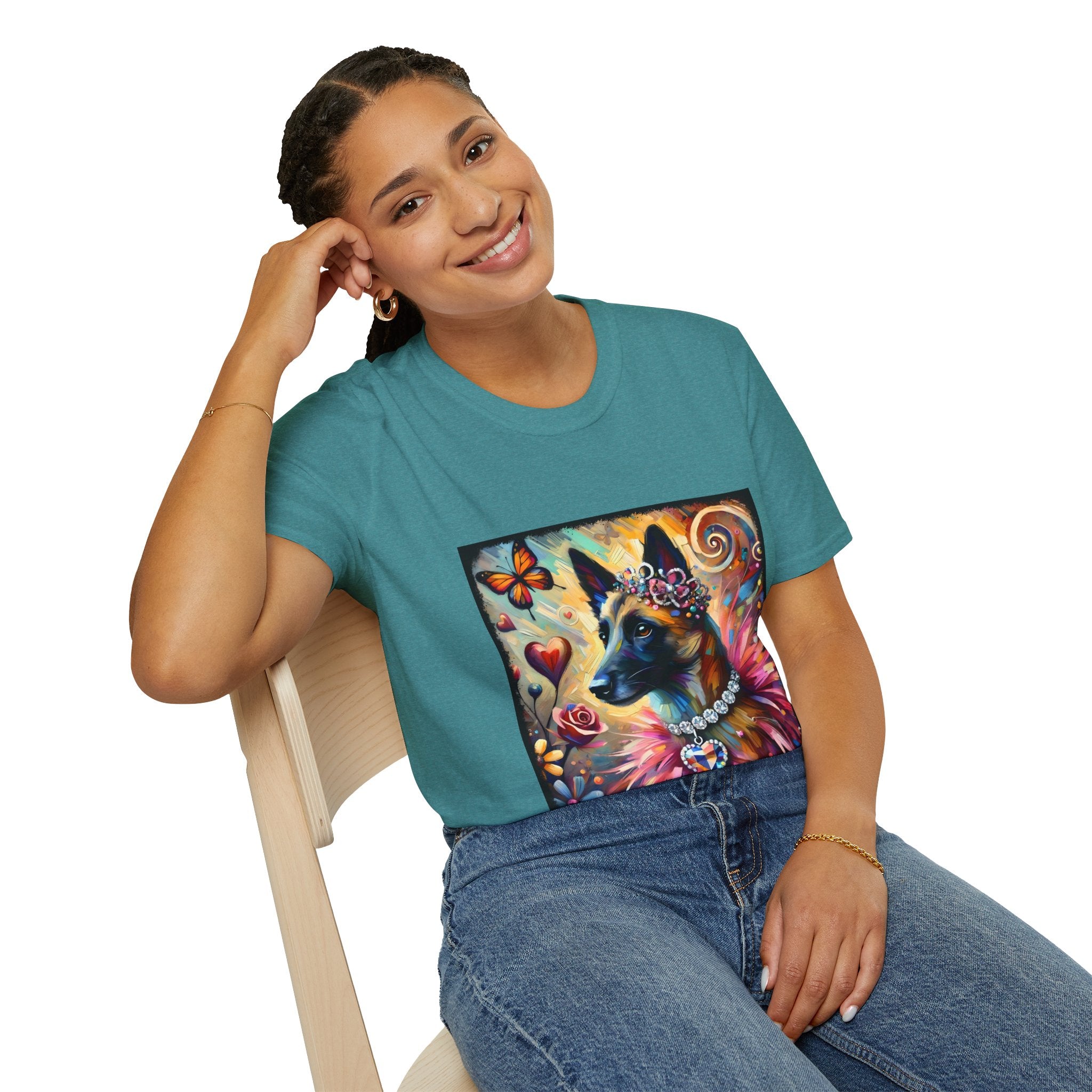 Belgian Malinois Diamond Heart Classic | Unisex Dog T-Shirt