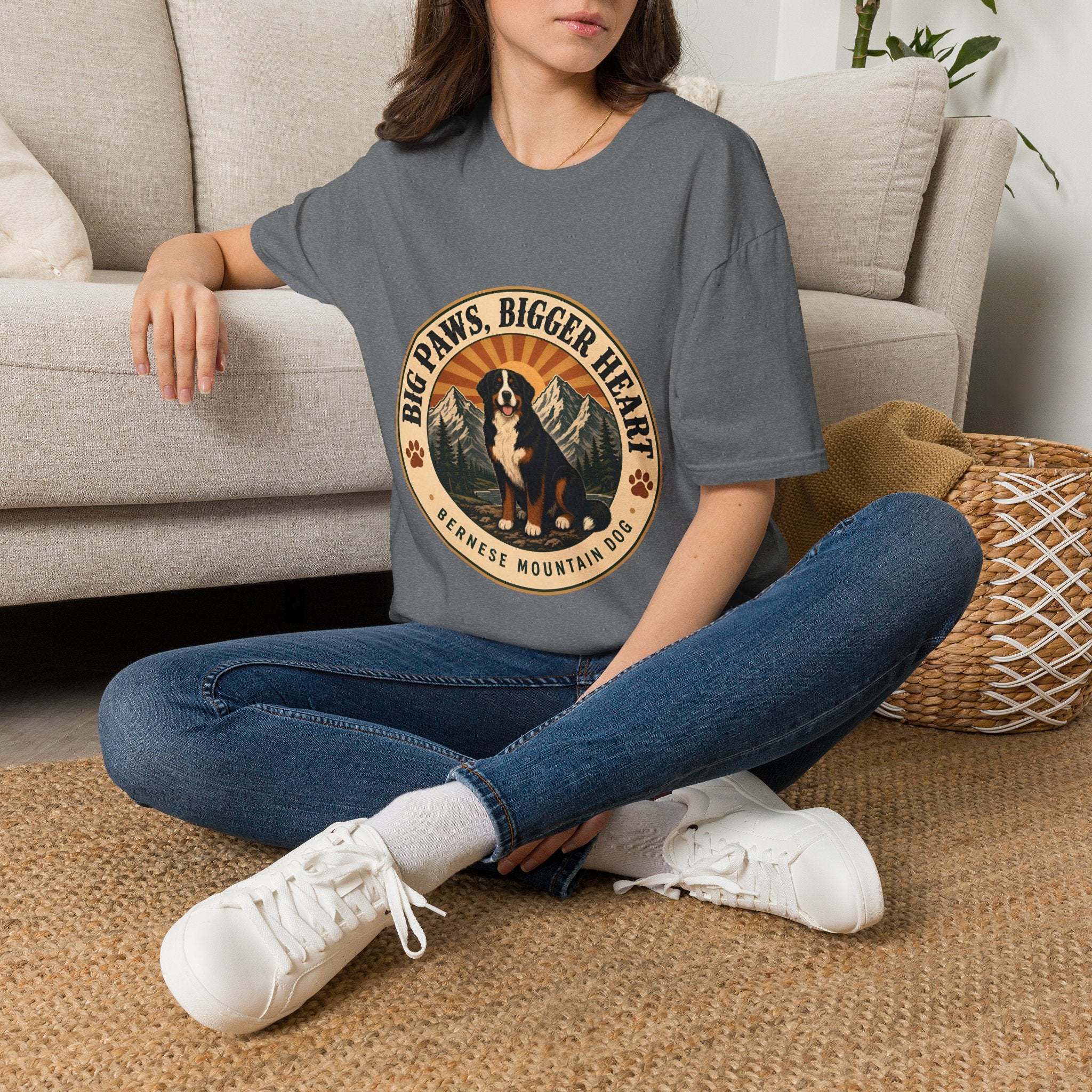 Bernese Mountain Dog Shirt | Big Paws Dog Lover Tee