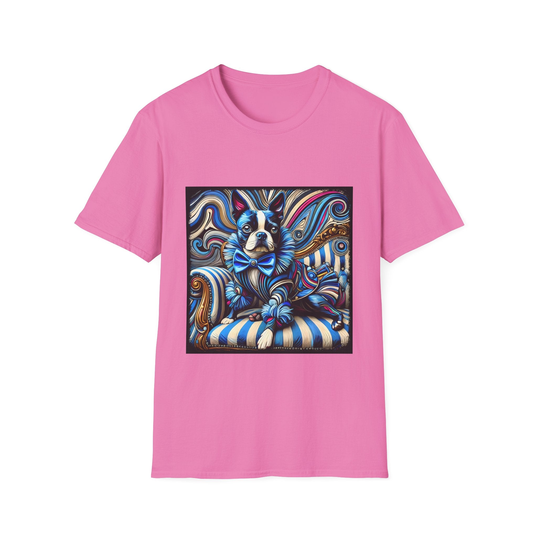Boston Terrier Blue Rocker | Unisex Dog T-Shirt