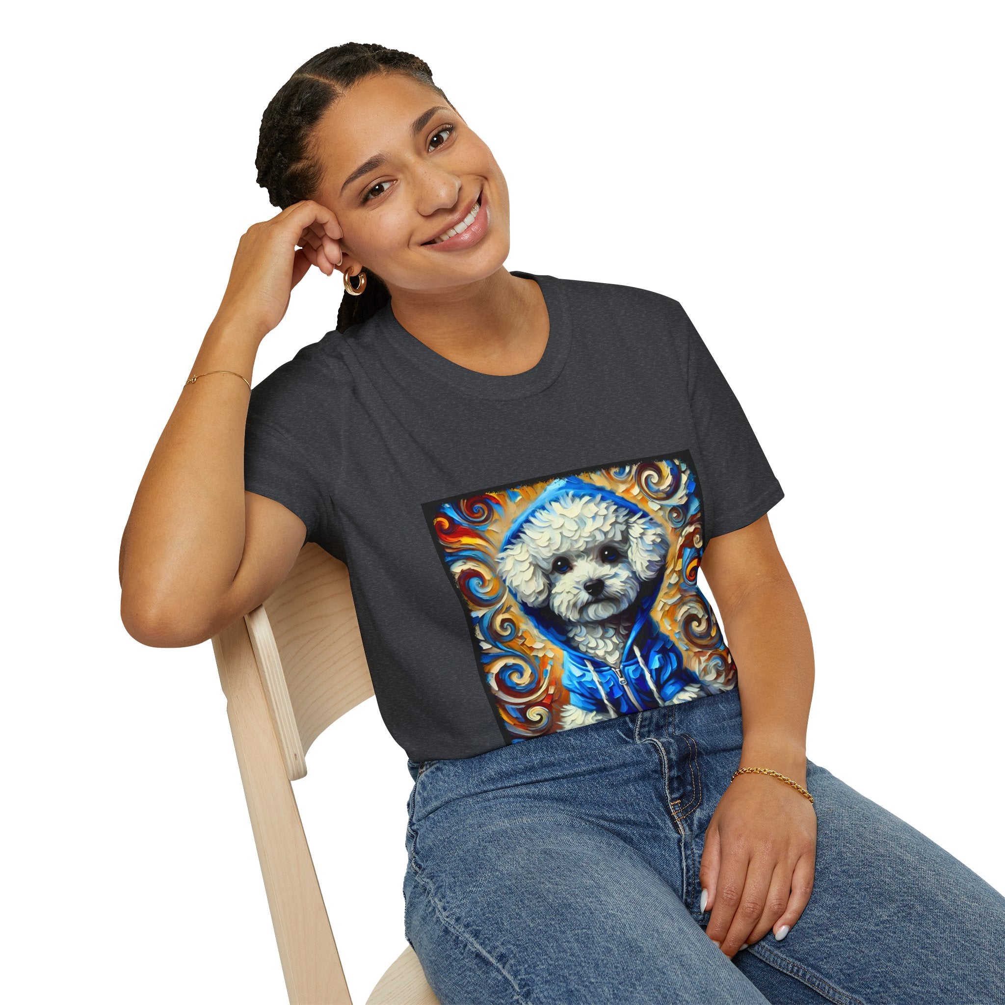 Bichon Frise Hoodie Swirl | Unisex Dog T-Shirt