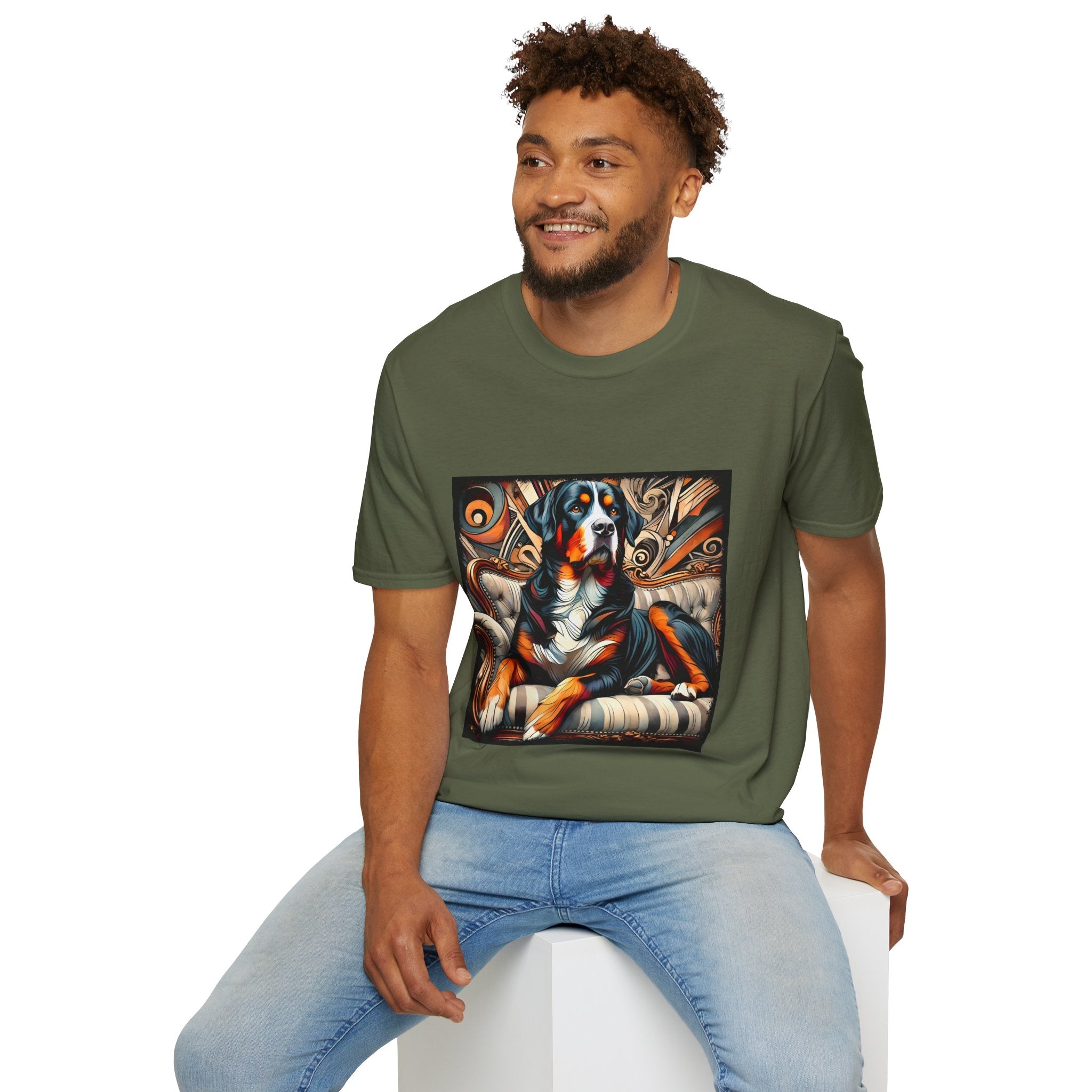 Swiss Mountain Dog Warm Rebel | Unisex Dog T-Shirt