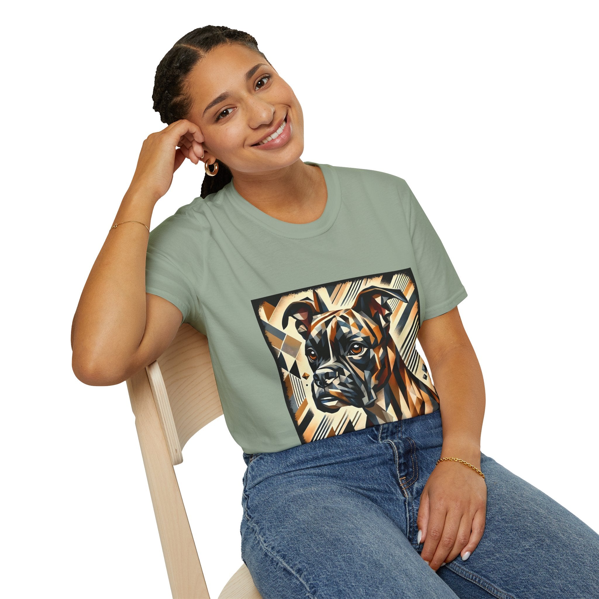 Boxer Modern Geometric | Unisex Dog T-Shirt