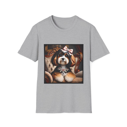 Cavapoo Diamond Doll design dog lover unisex t-shirt in sport grey