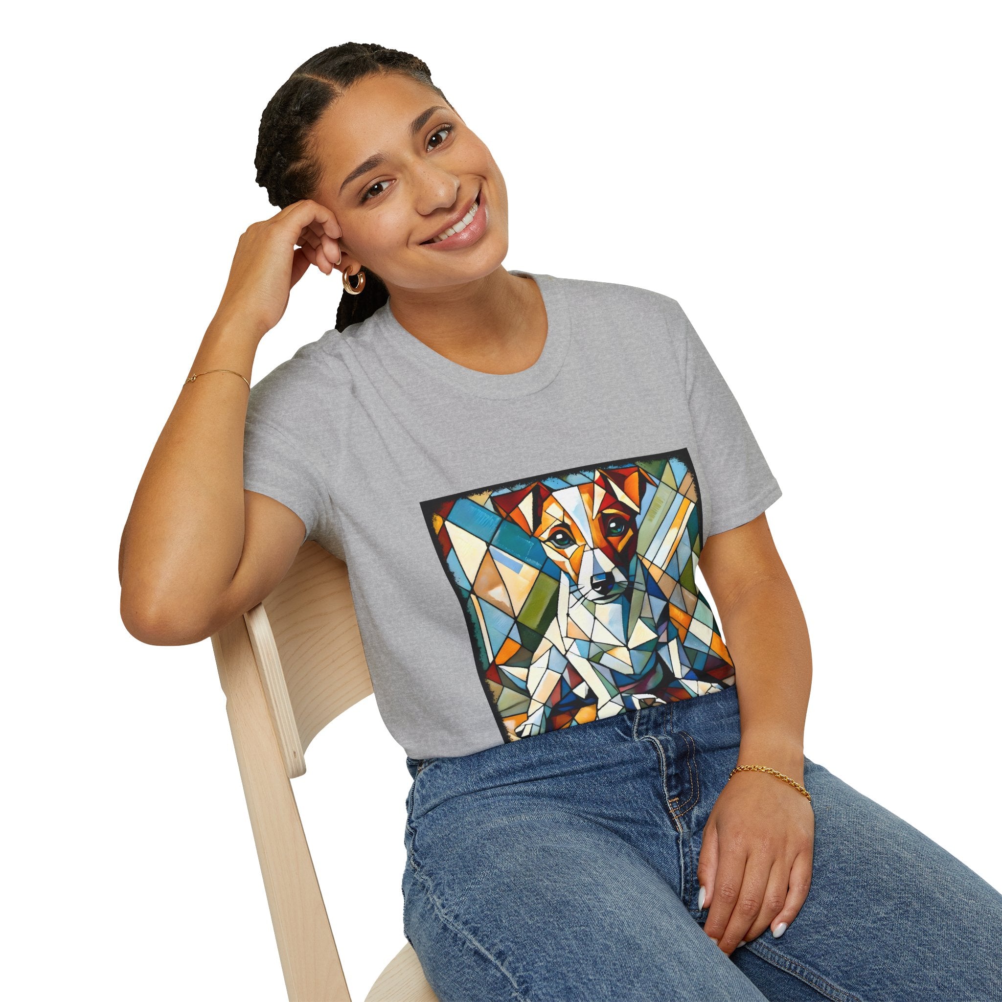 Jack Russell Terrier Bold Geometric | Unisex Dog T-Shirt