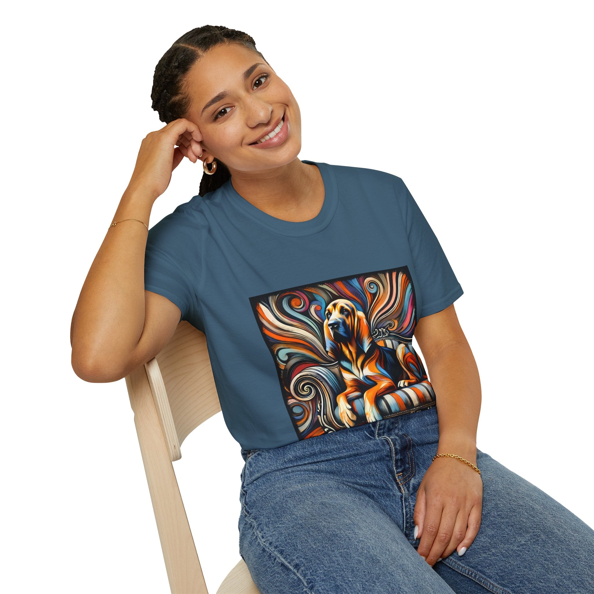 Bloodhound Fancy Swirl | Unisex Dog T-Shirt