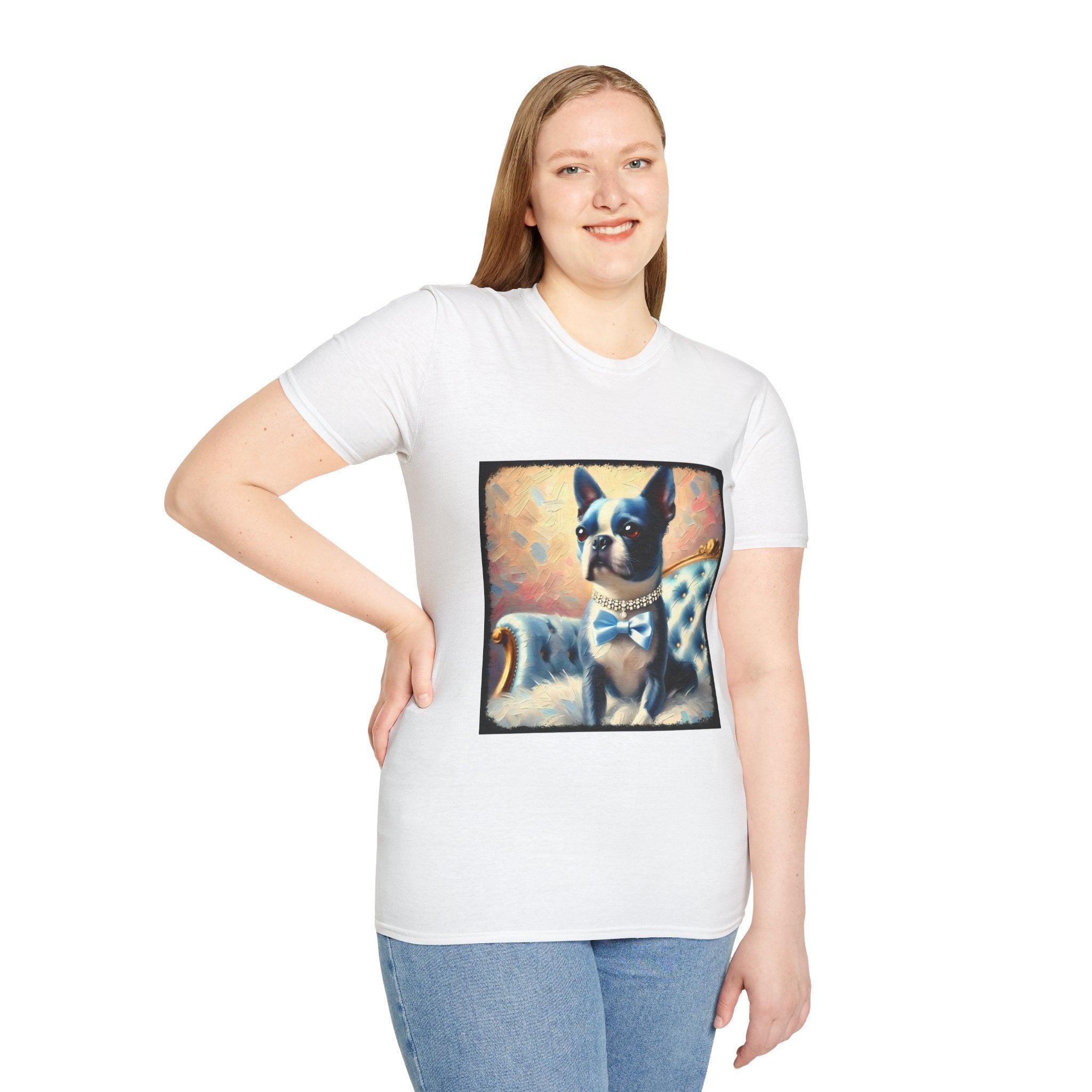 Boston Terrier Blue Classic | Unisex Dog T-Shirt