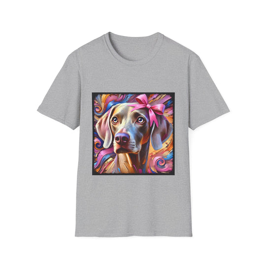 Weimaraner Textured Classic design dog lover unisex t-shirt in sport grey