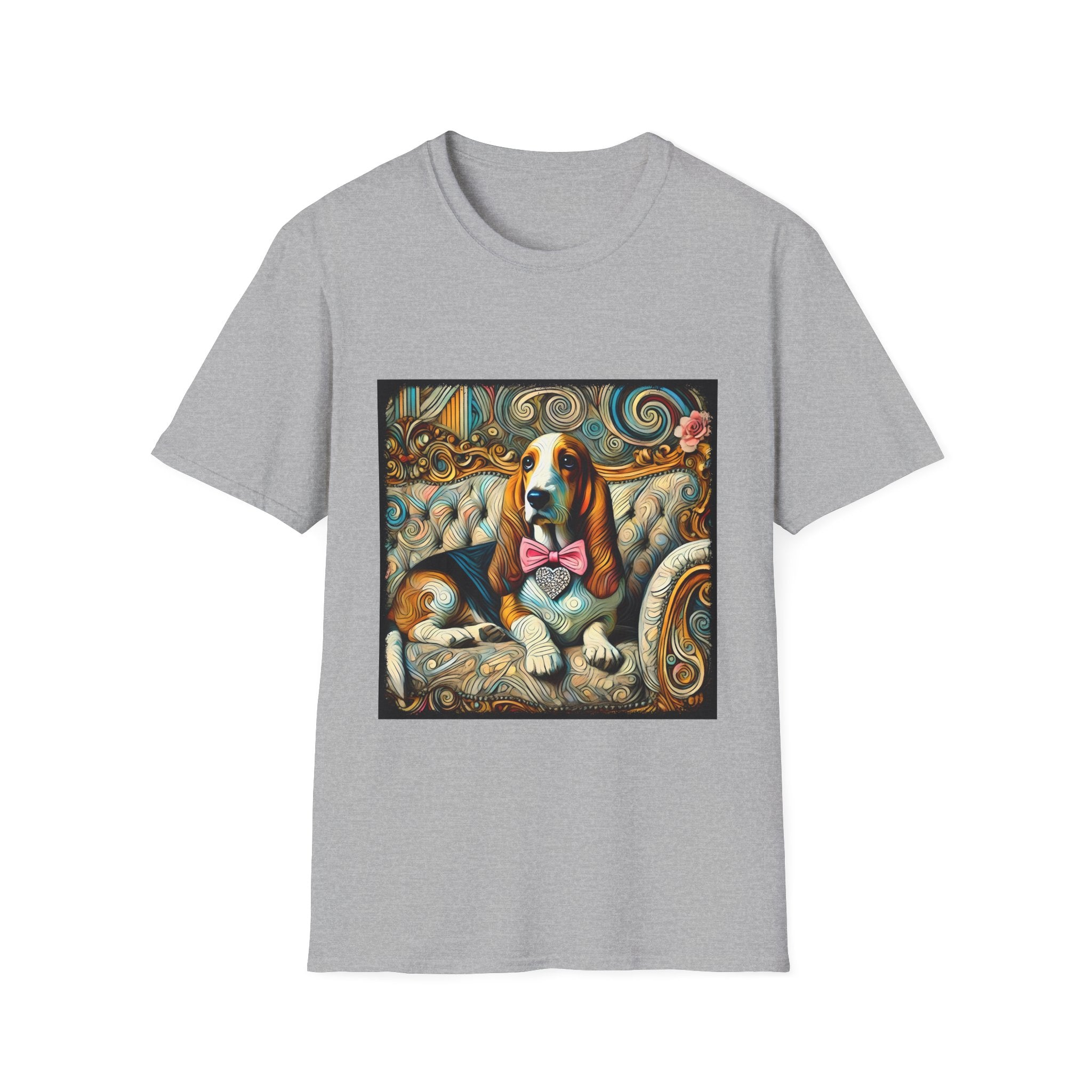 Basset Hound Diamond Swirl | Unisex Dog T-Shirt