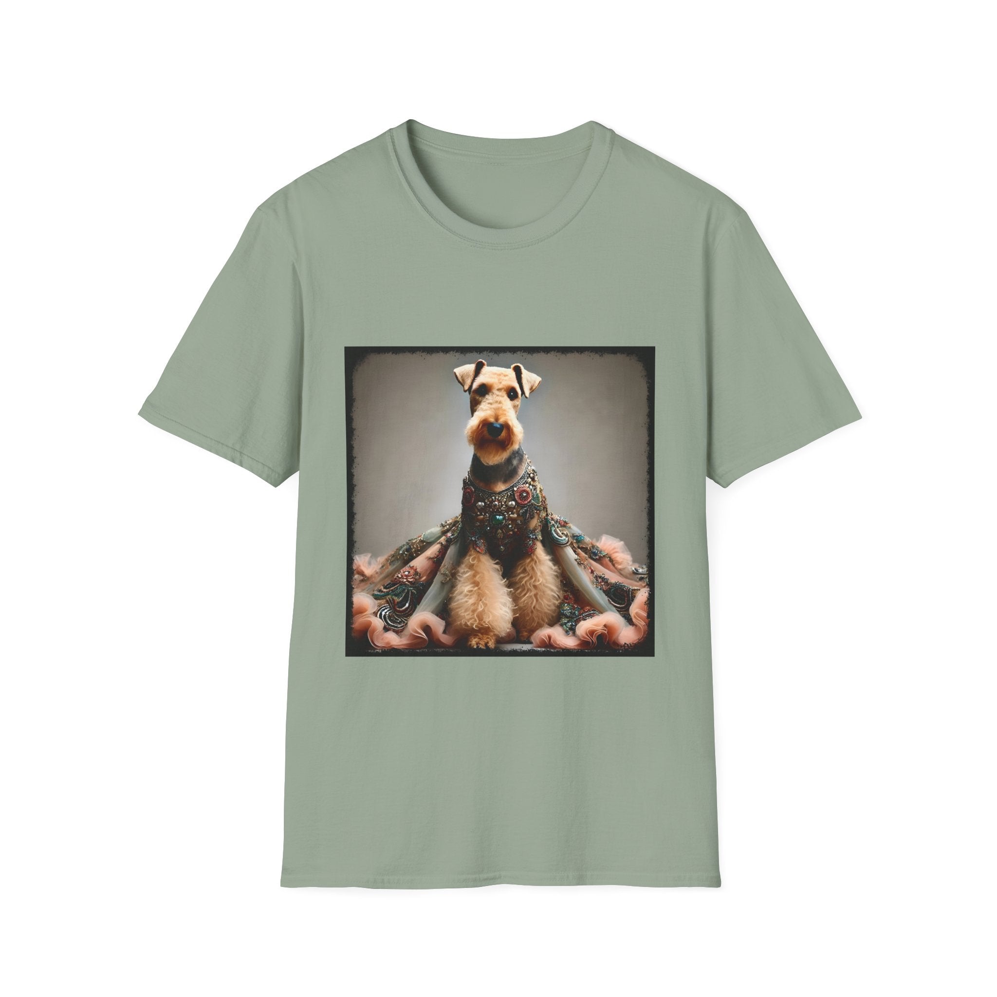 Airedale Terrier Shirt | Encrusted Queen Dog Lover Tee