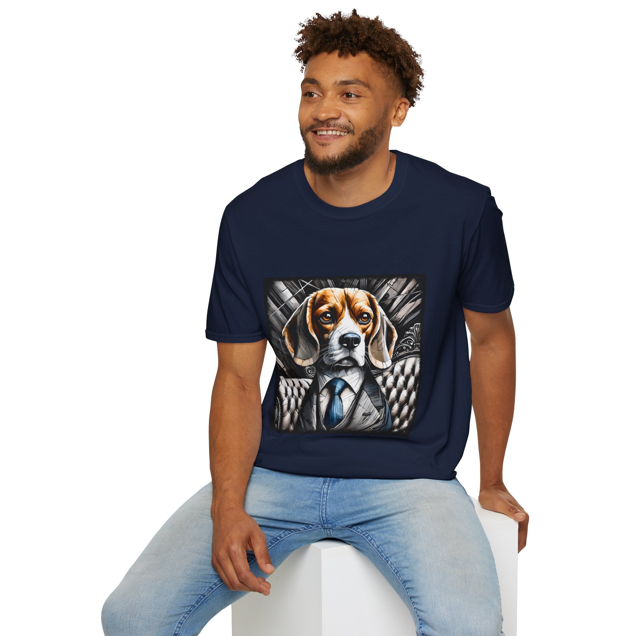 Beagle B&W Bold Eyes | Unisex Dog T-Shirt