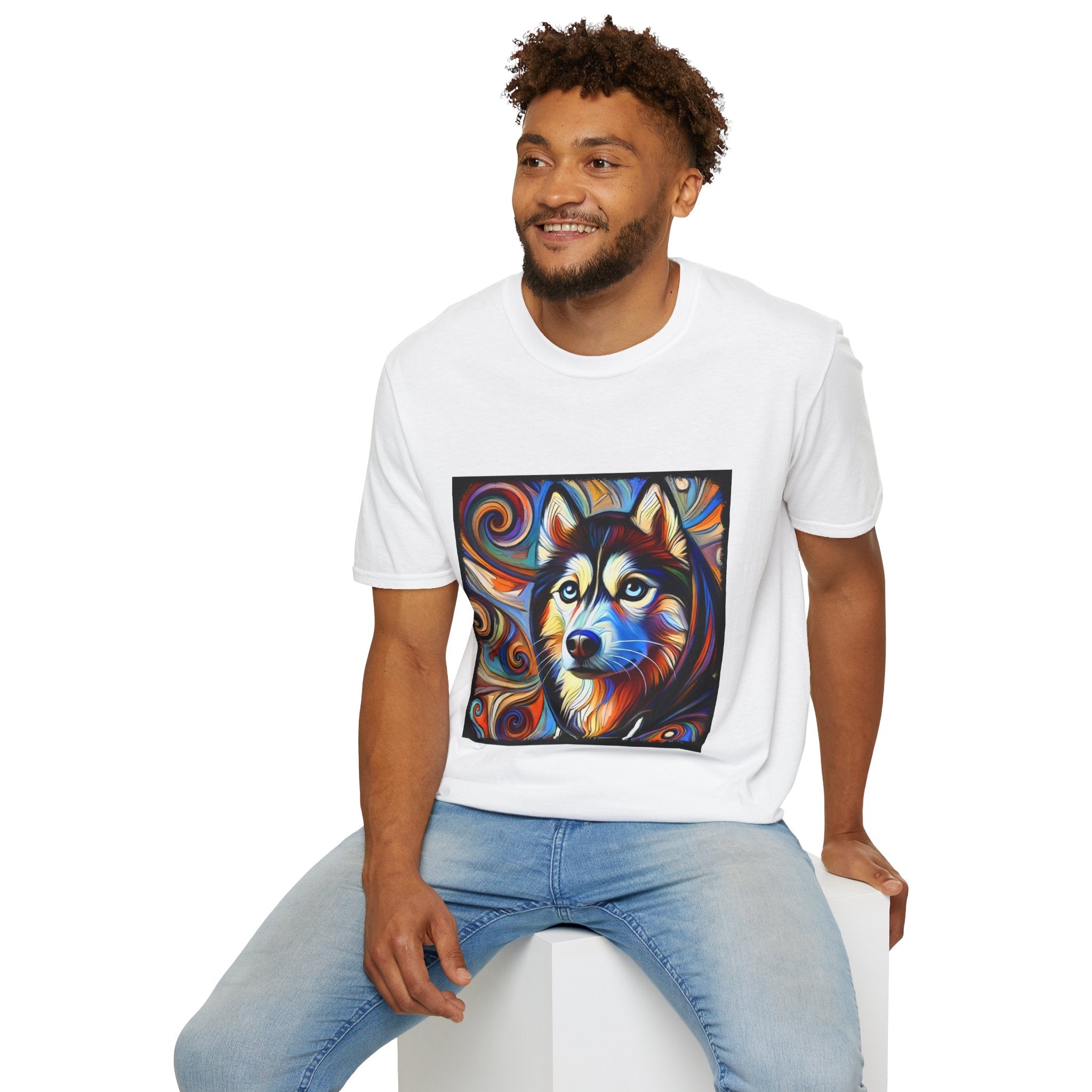 Siberian Husky Relaxed Swirl | Unisex Dog T-Shirt