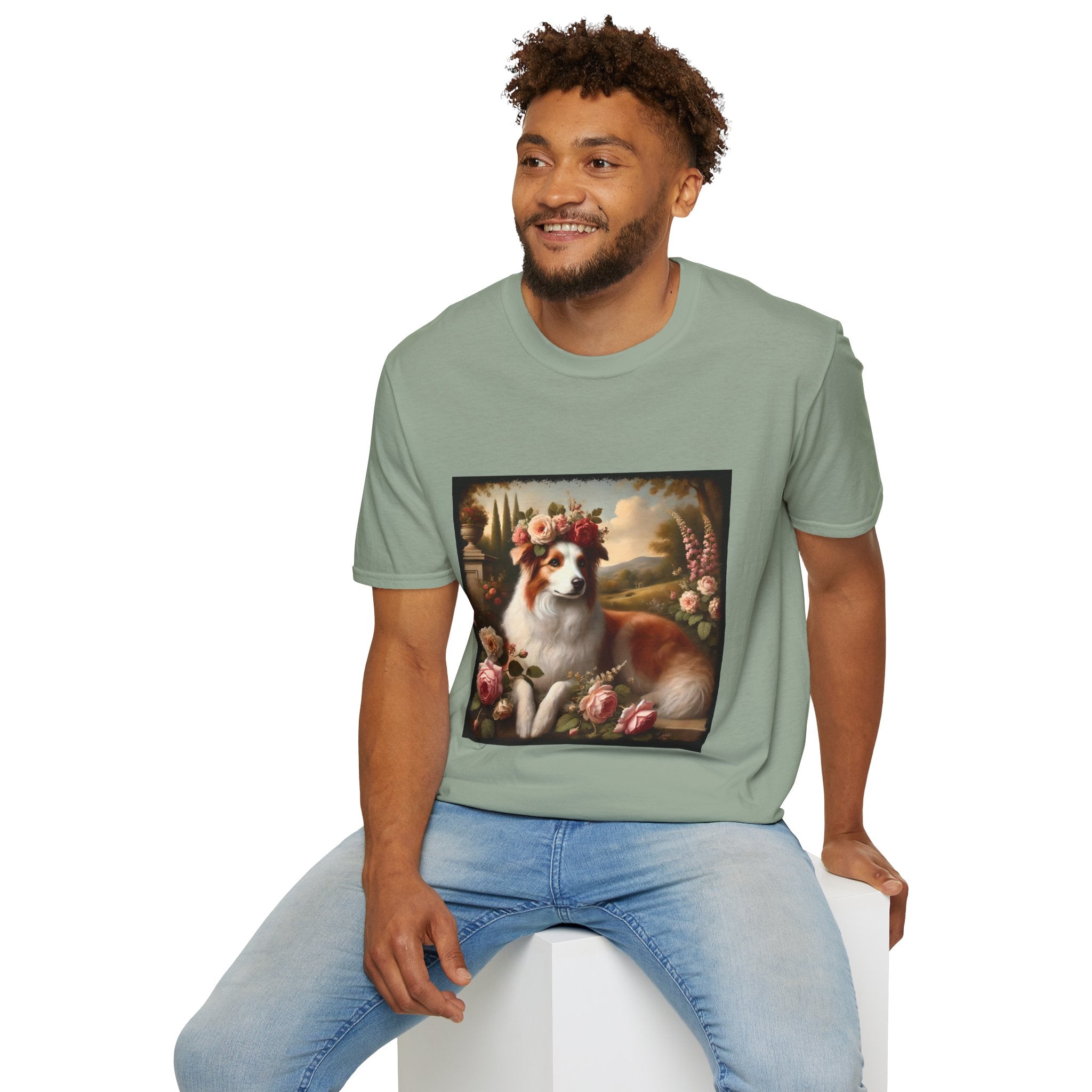Border Collie Botanical Beauty | Unisex Dog T-Shirt