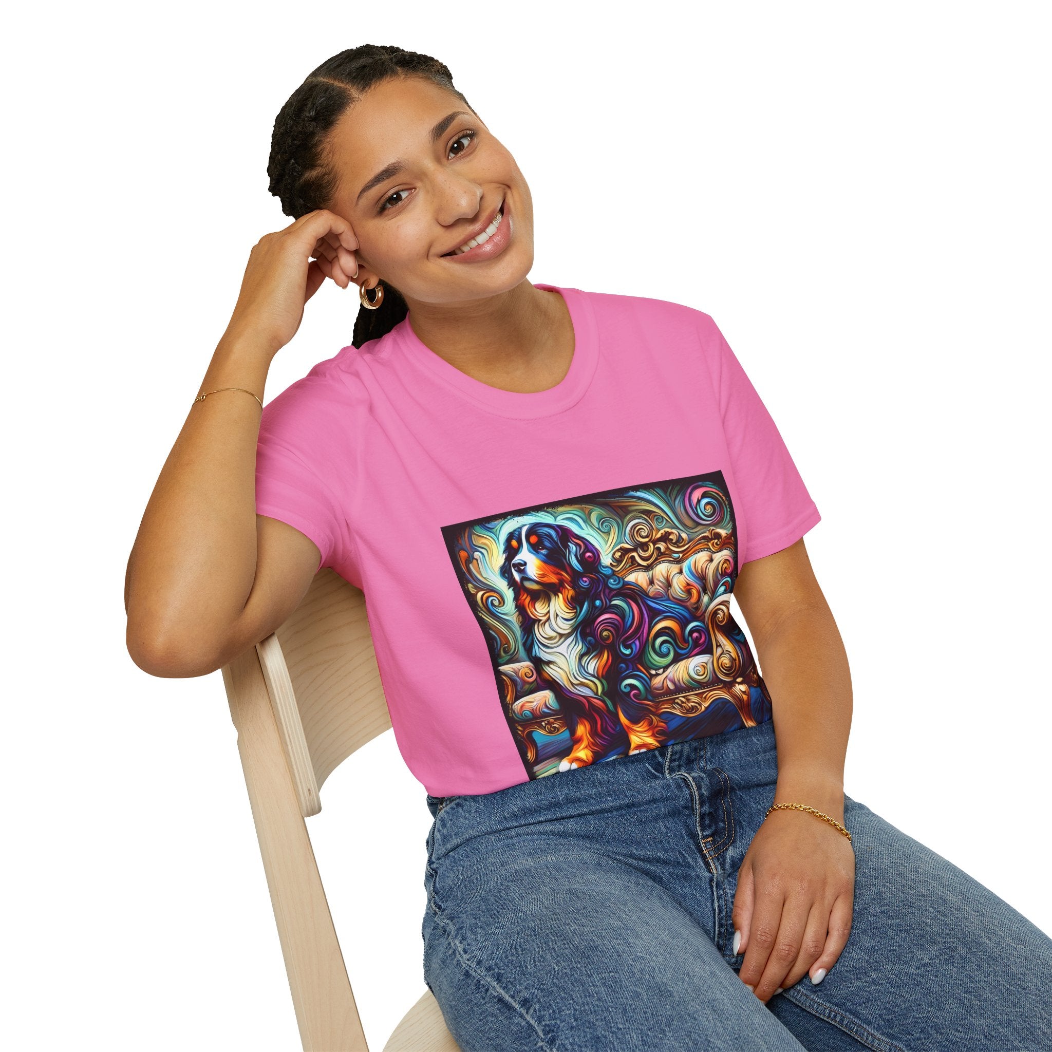 Bernese Mountain Dog Majestic Swirl | Unisex Dog T-Shirt