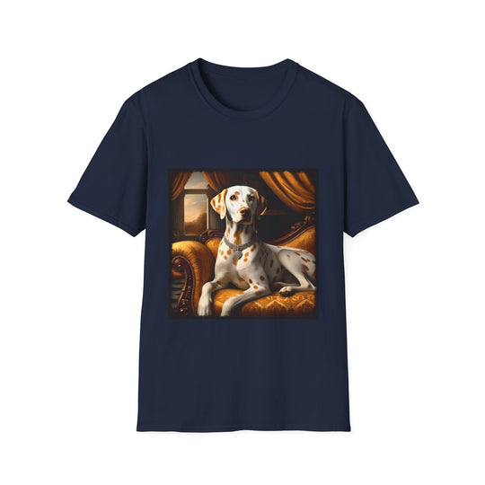 Dalmatian Lemon Princess design dog lover unisex t-shirt in navy