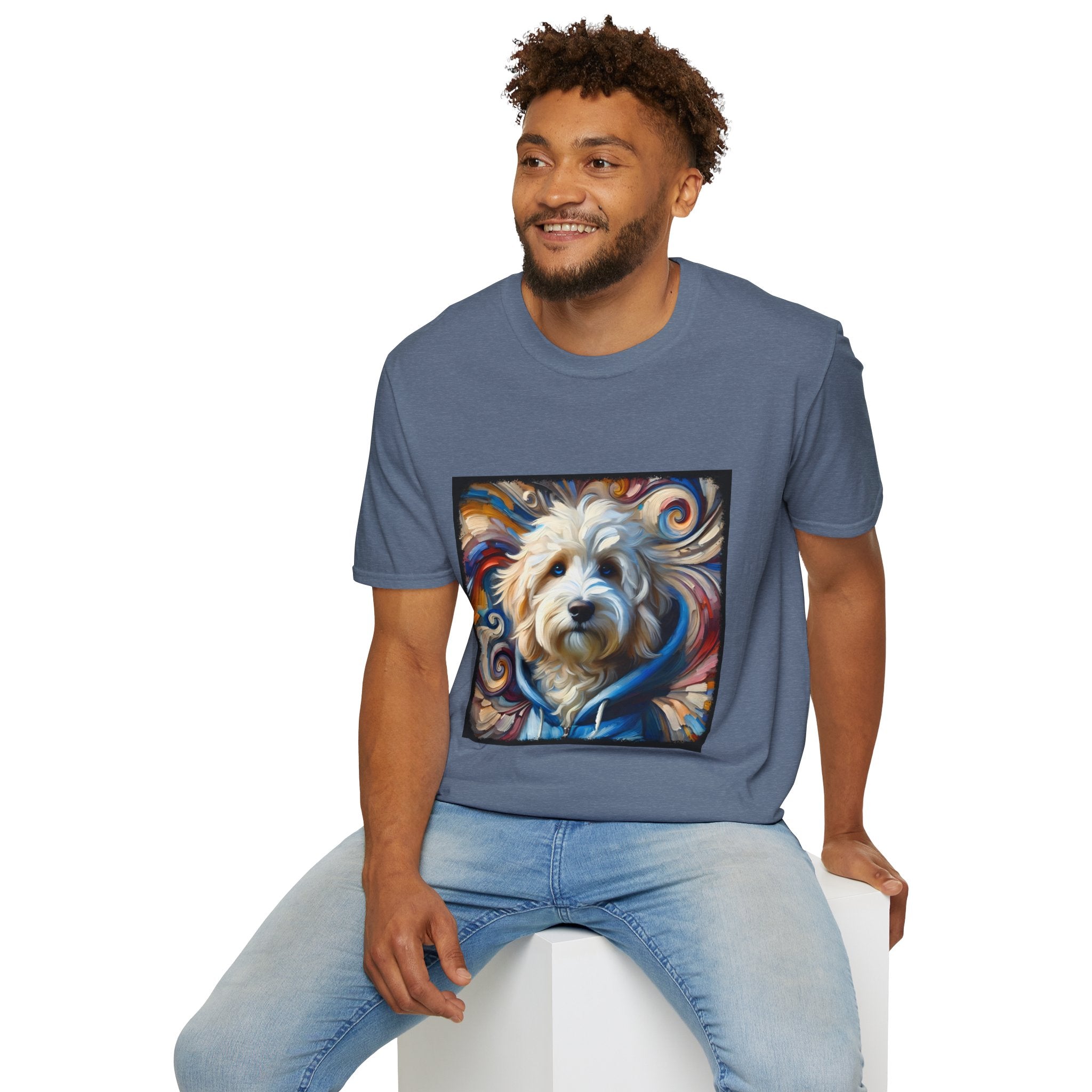 Sheepadoodle Blue Hoodie Swirl | Unisex Dog T-Shirt