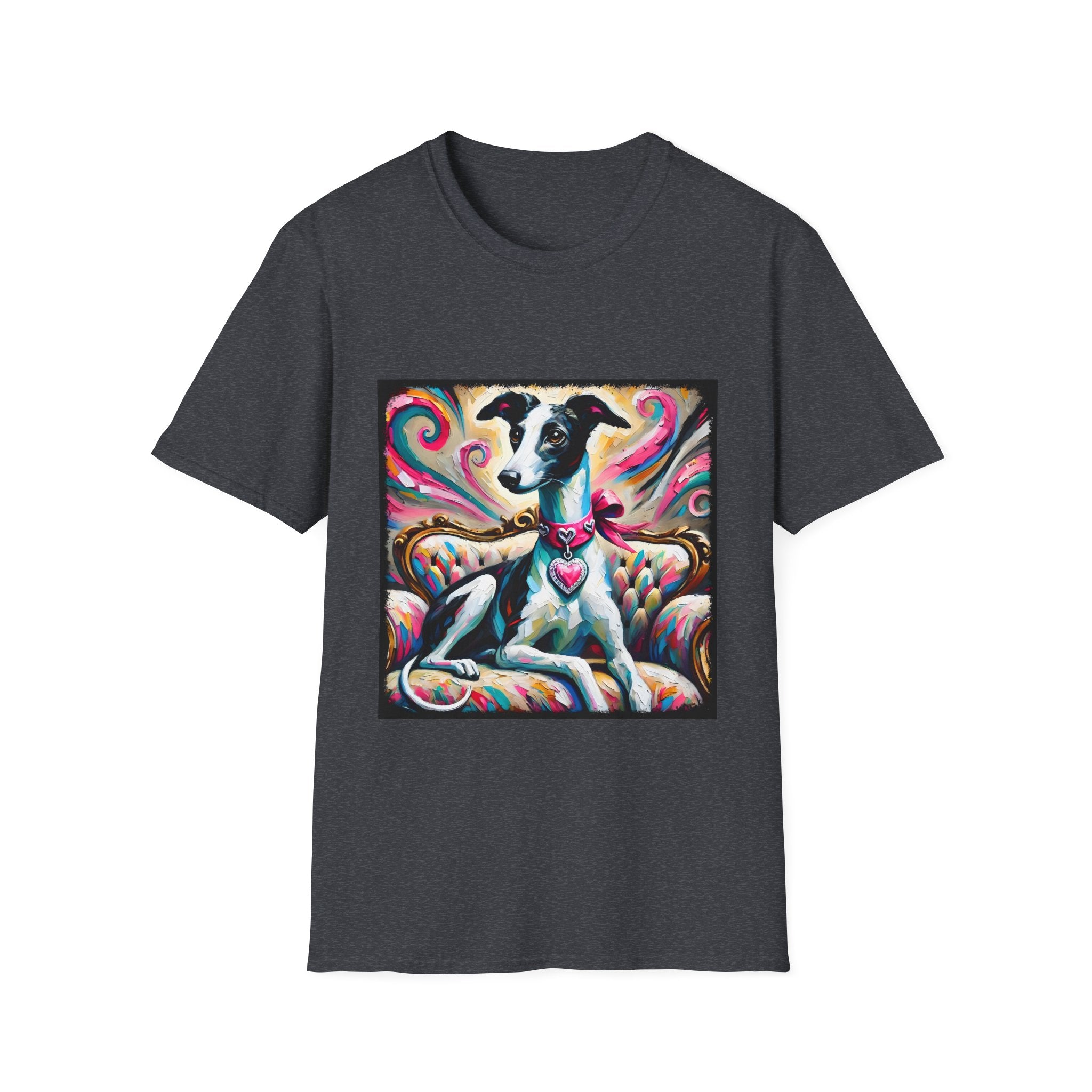 Greyhound Pink Heart Classic | Unisex Dog T-Shirt