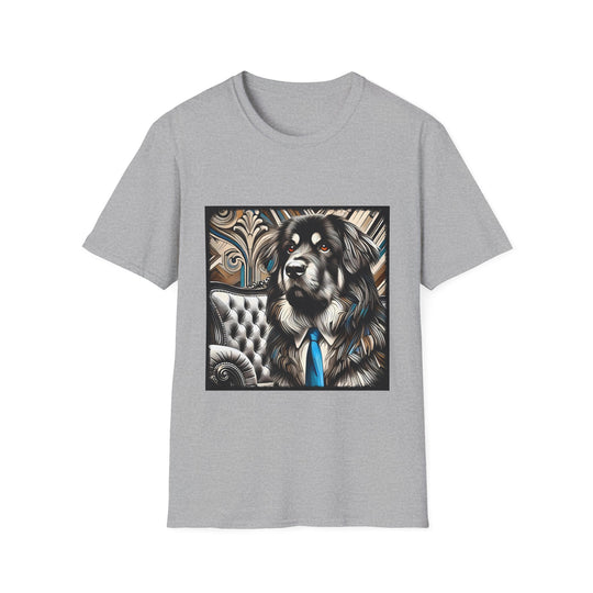 Tibetan Mastiff B&W Bold Eyes design dog lover unisex t-shirt in sport grey