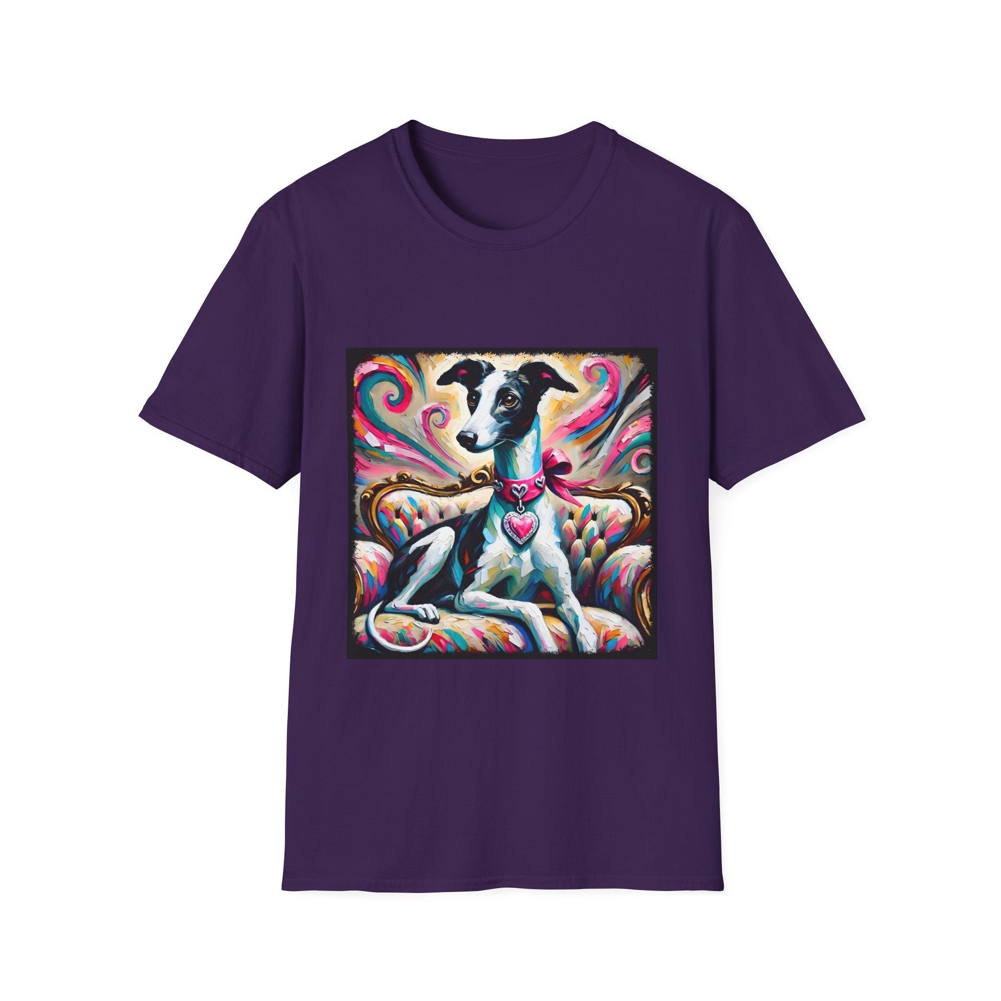 Greyhound Pink Heart Classic | Unisex Dog T-Shirt