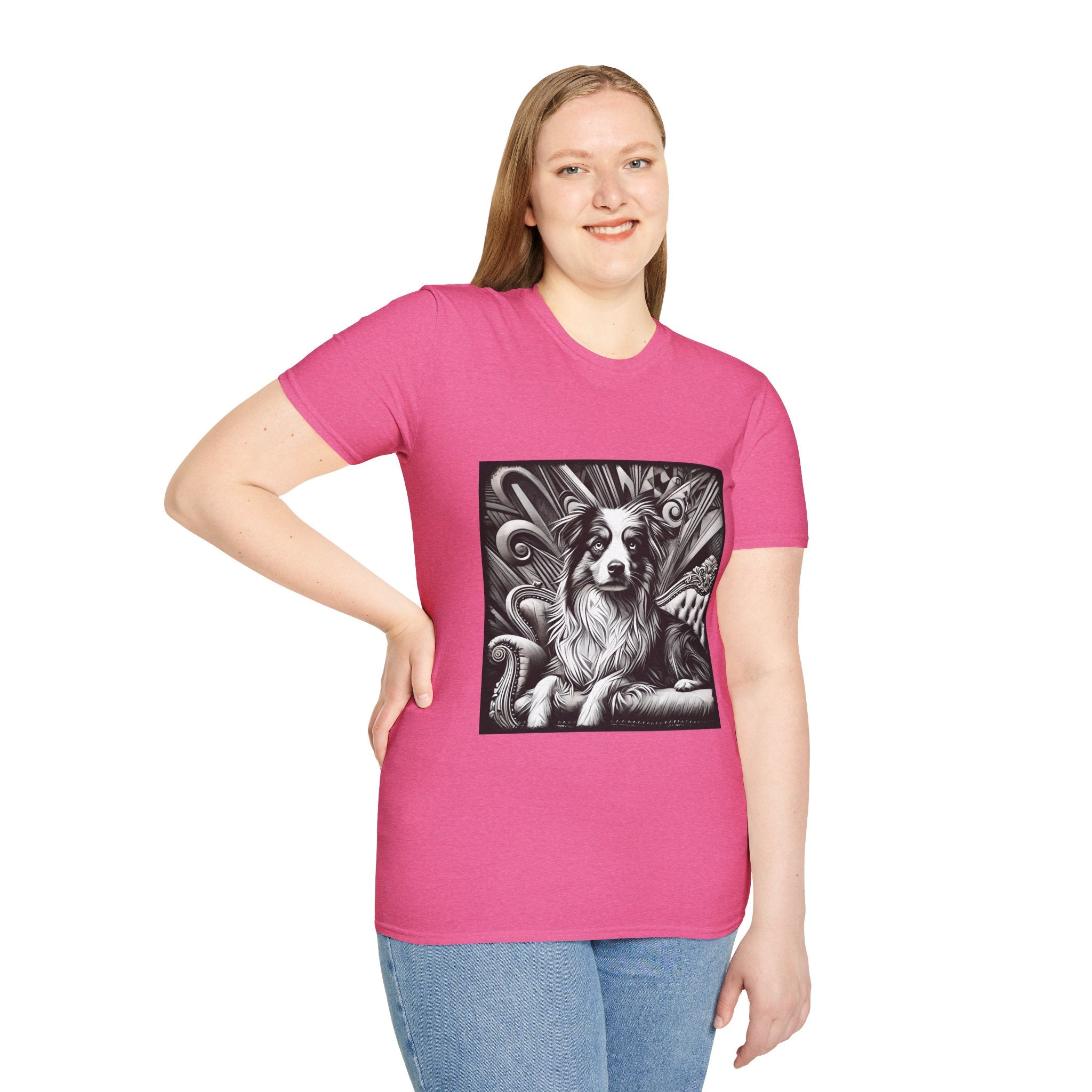 Australian Shepherd B&W Bold | Unisex Dog T-Shirt