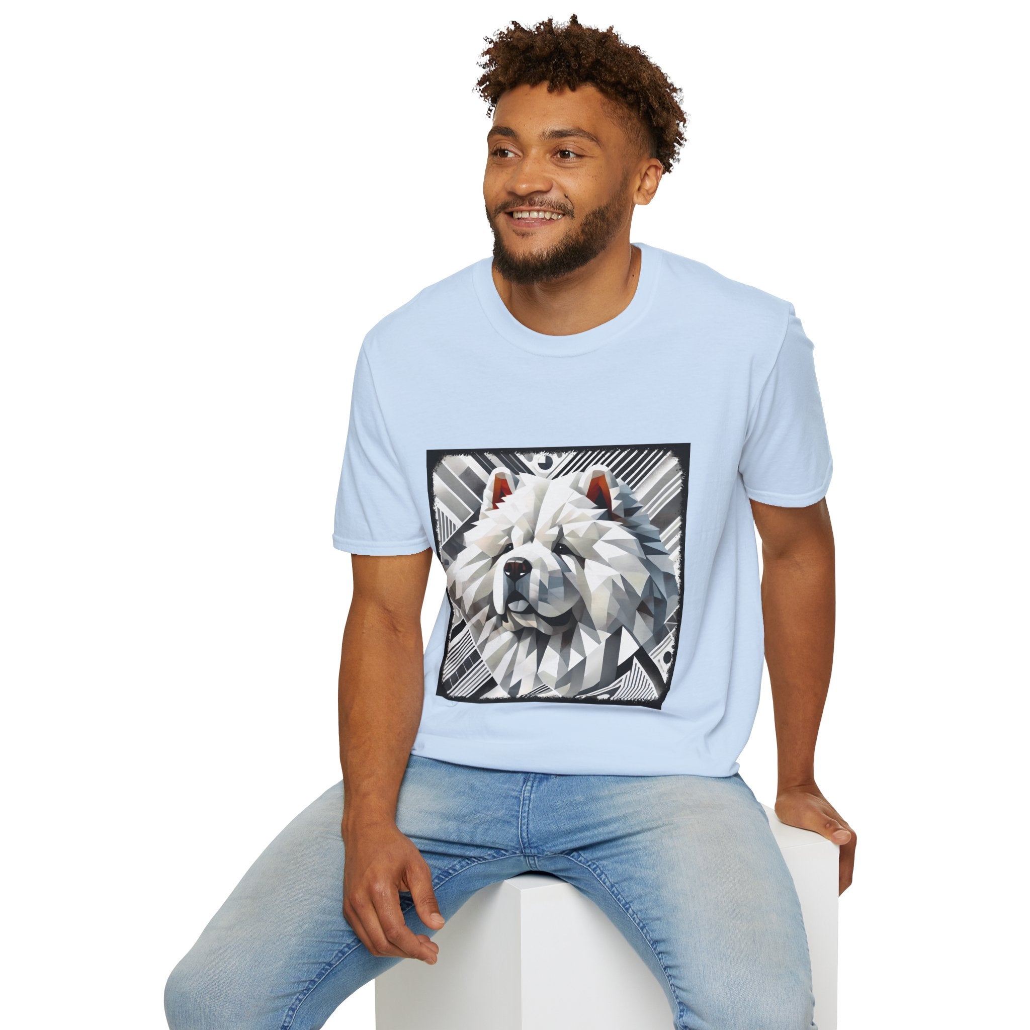 Chow Chow Snow Geometric | Unisex Dog T-Shirt