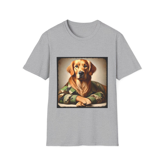 Golden Retriever Bark Battalion design dog lover unisex t-shirt in sport grey