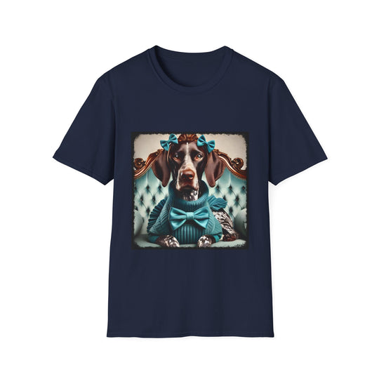 German Shorthaired Pointer Pawsh Icon design dog lover unisex t-shirt in navy