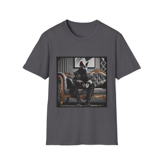 Egyptian Mau Cat Rockstar design cat lover unisex t-shirt in charcoal