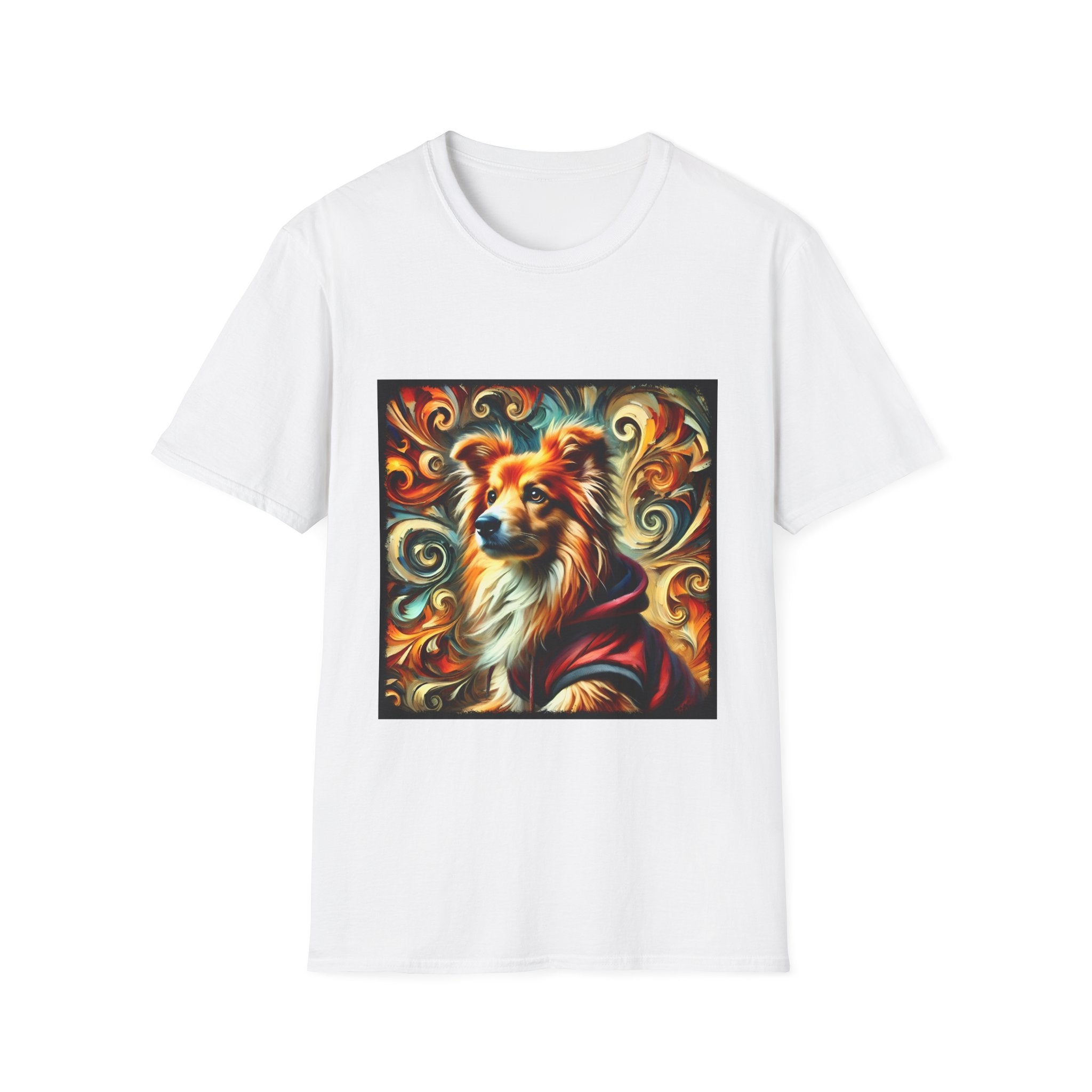 Miniature American Shepherd relaxed swirl dog t-shirt