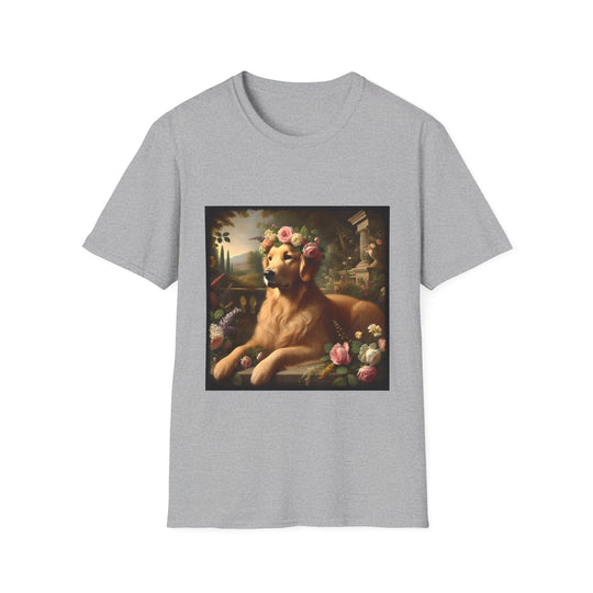 Golden Retriever Botanical Beauty design dog lover unisex t-shirt in sport grey