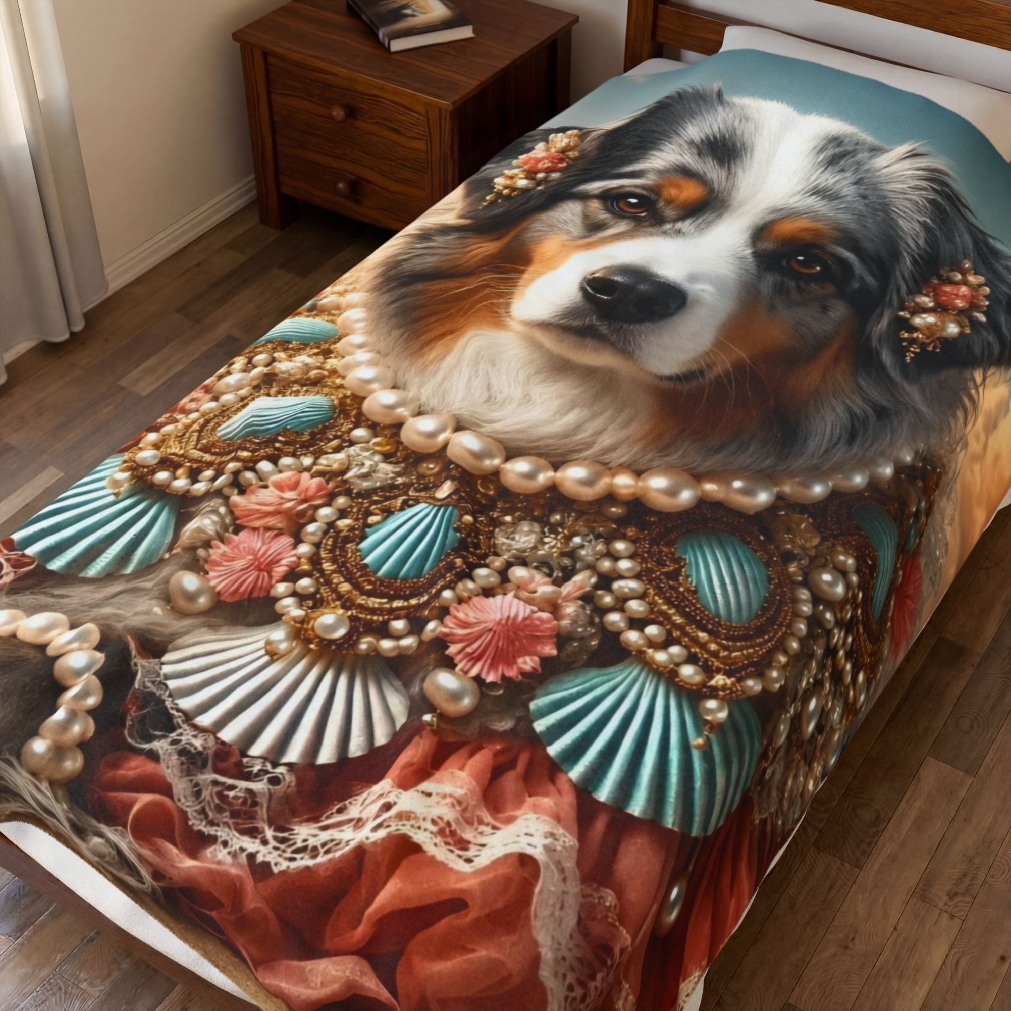 Australian Shepherd Blanket | Seashell Siren Dog Lover Gift