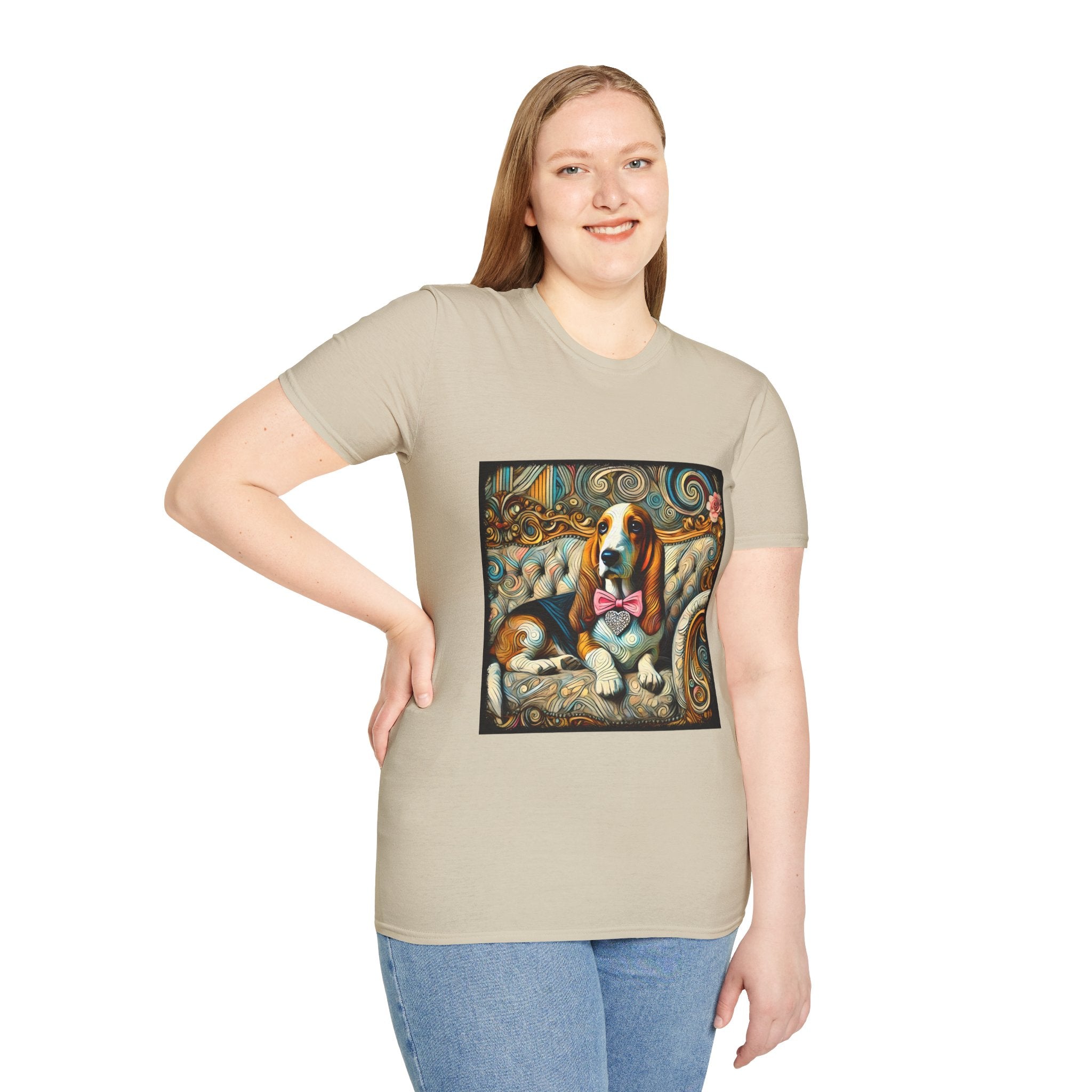 Basset Hound Diamond Swirl | Unisex Dog T-Shirt