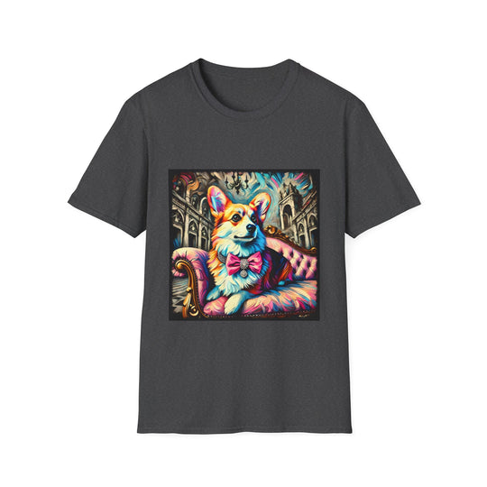 Pembroke Welsh Corgi Diamond Princess Classic design dog lover unisex t-shirt in dark heather